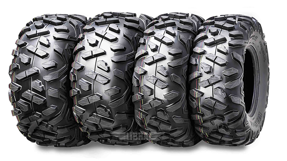 Wanda Set Of 4 Atv Tires At 26X9-12 Front & 26X11-12 Rear /6Pr P3501-10377/10378