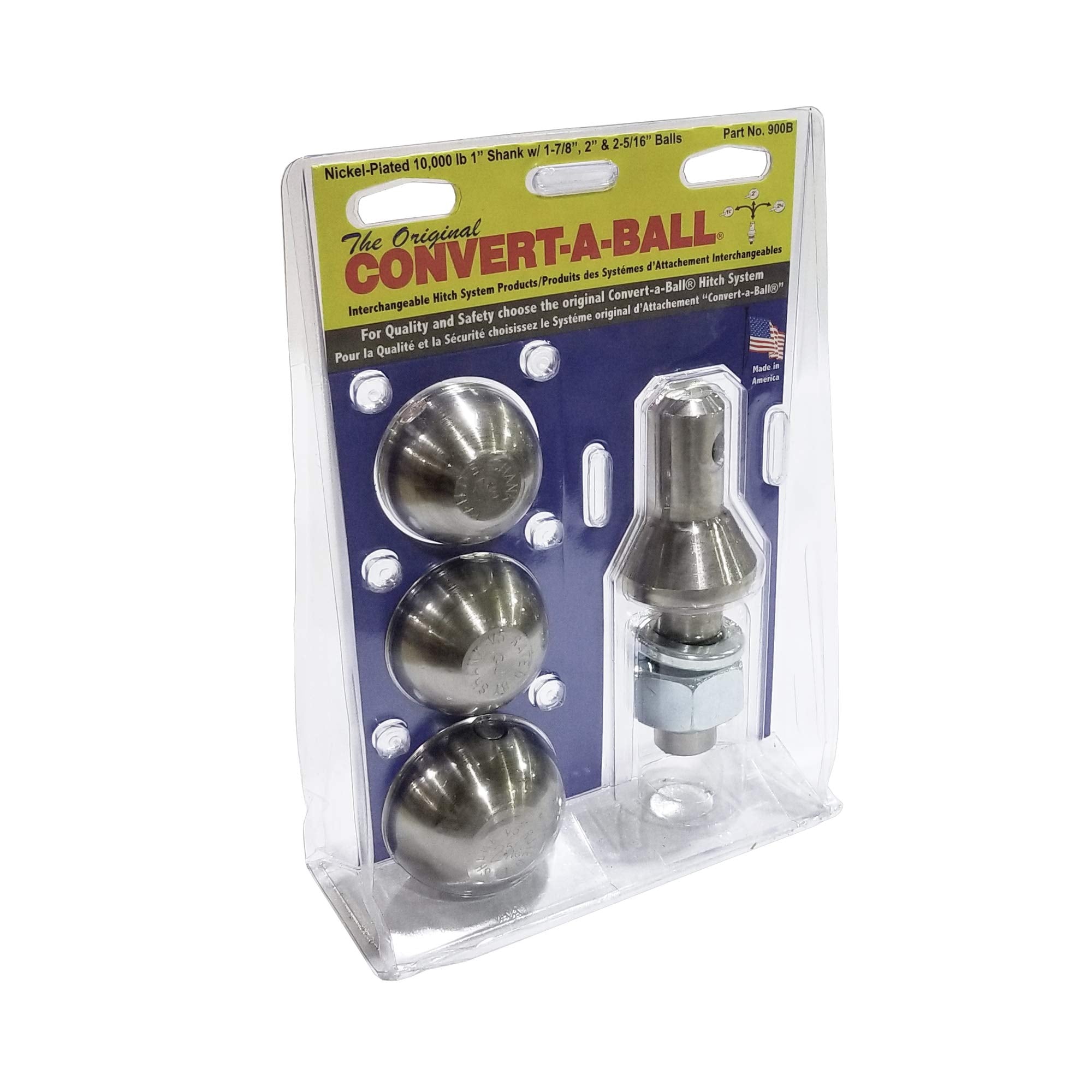 Convert-A-Ball 900B Nickel-Plated Shank with 3 Balls - 1