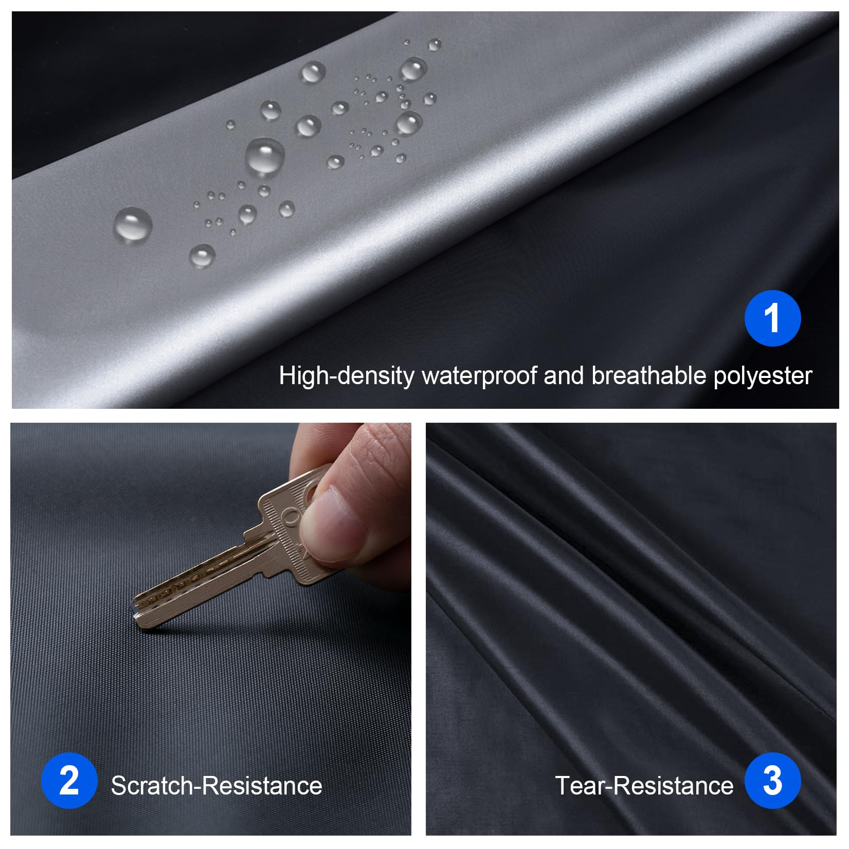 Gunhyi Car Cover For Automobiles All Weather Waterproof, Universal Fit Sedan Buick Roadmaster/Riviera, Chevrolet Caprice, Ford C