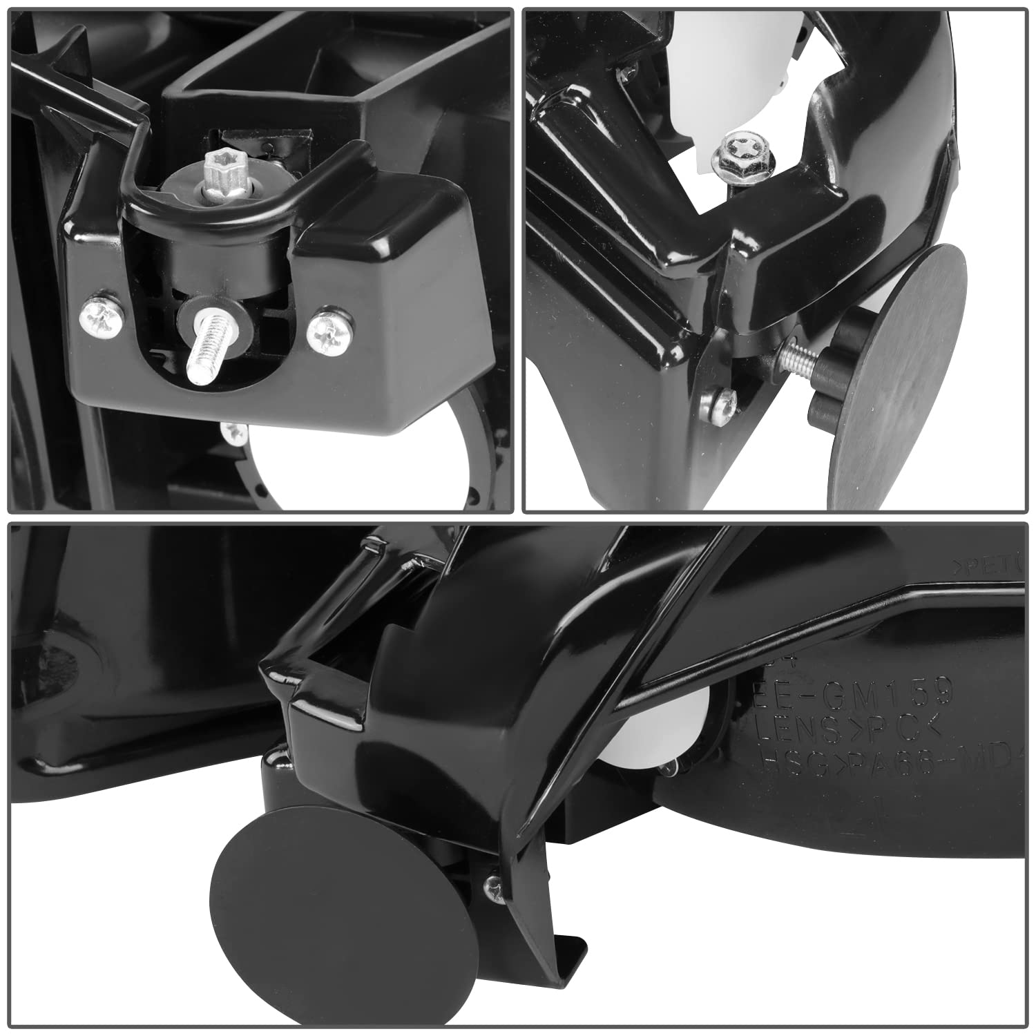 Dna Motoring Hl-Oh-Cs99-4P-Bk-Cl1 Black Housing Headlights Compatible With 99-02 Silverado 00-06 Suburban/Tahoe Bottom Bumper Li