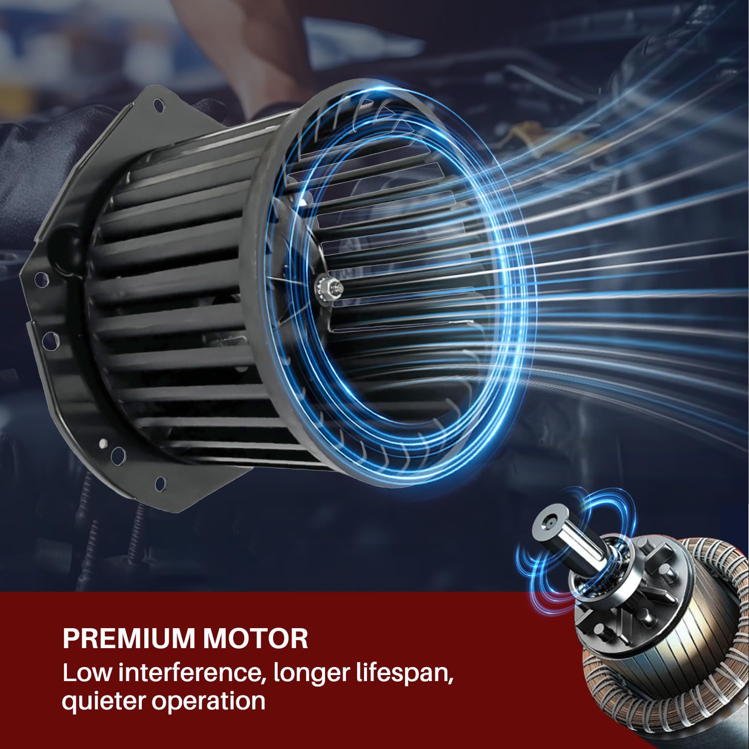 Aspligo 700092 Front Ac Heater Blower Motor Fan Fit For Chevrolet Astro 1996-2005, For Chevy Blazer 1995-2002, S10 Pickup 1994-2