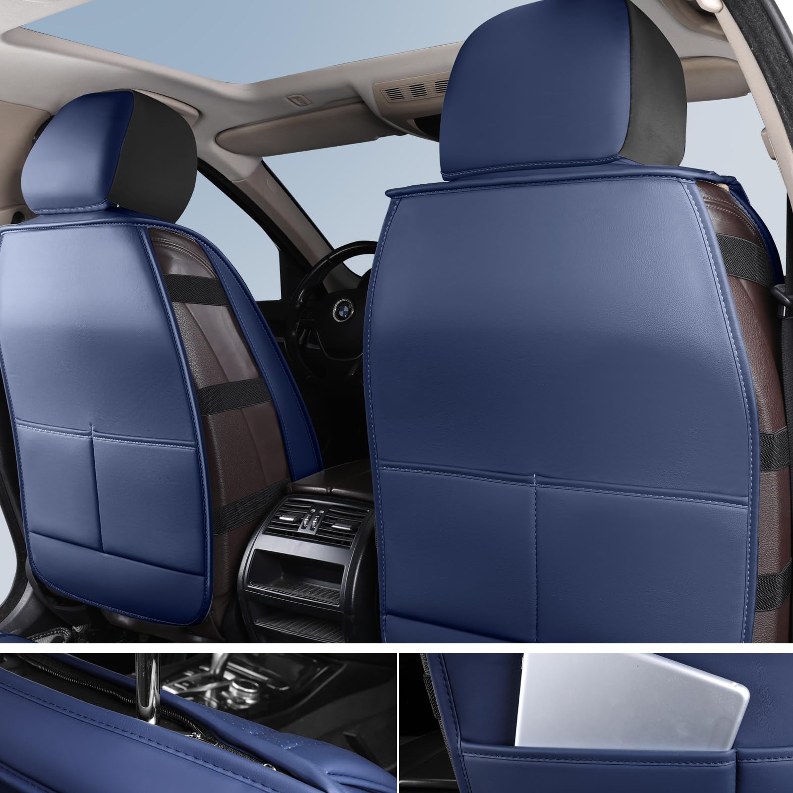 Hchengkikz Seat Covers,Breathable Car Seat Covers Front Seats,Waterproof Car Seat Covers,Universal Anti-Slip Car Seat Protector