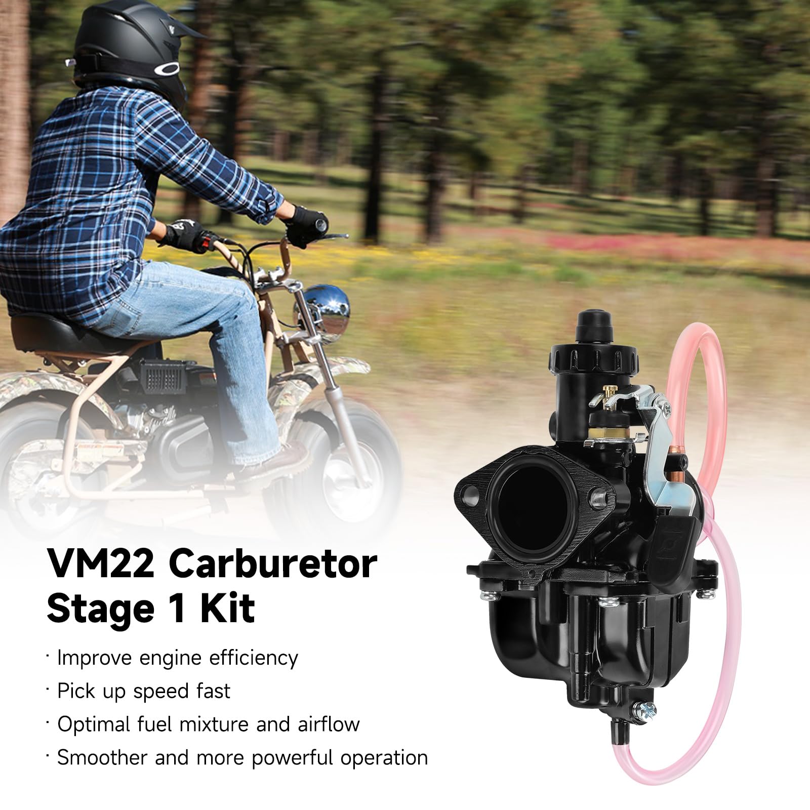 FVRITO VM22 26mm Carburetor Jet Kit for Predator 212cc 196cc Coleman CT200U CT200U-EX BT200X Mini Bike KT196 Go Kart Baja Warrio