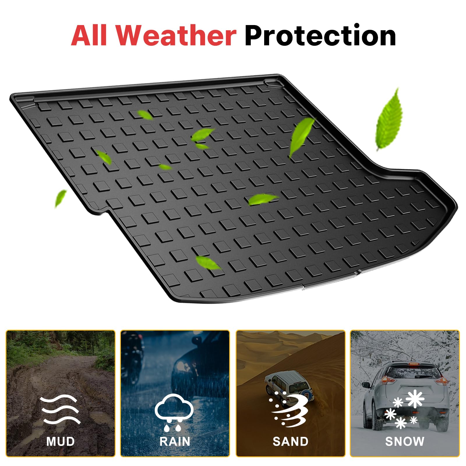 Original 2024 2025 Trax Floor Mats & Cargo Liner For Chevy Trax All Models - Custom Fit Trunk Mat - All Weather Car Mats For Che