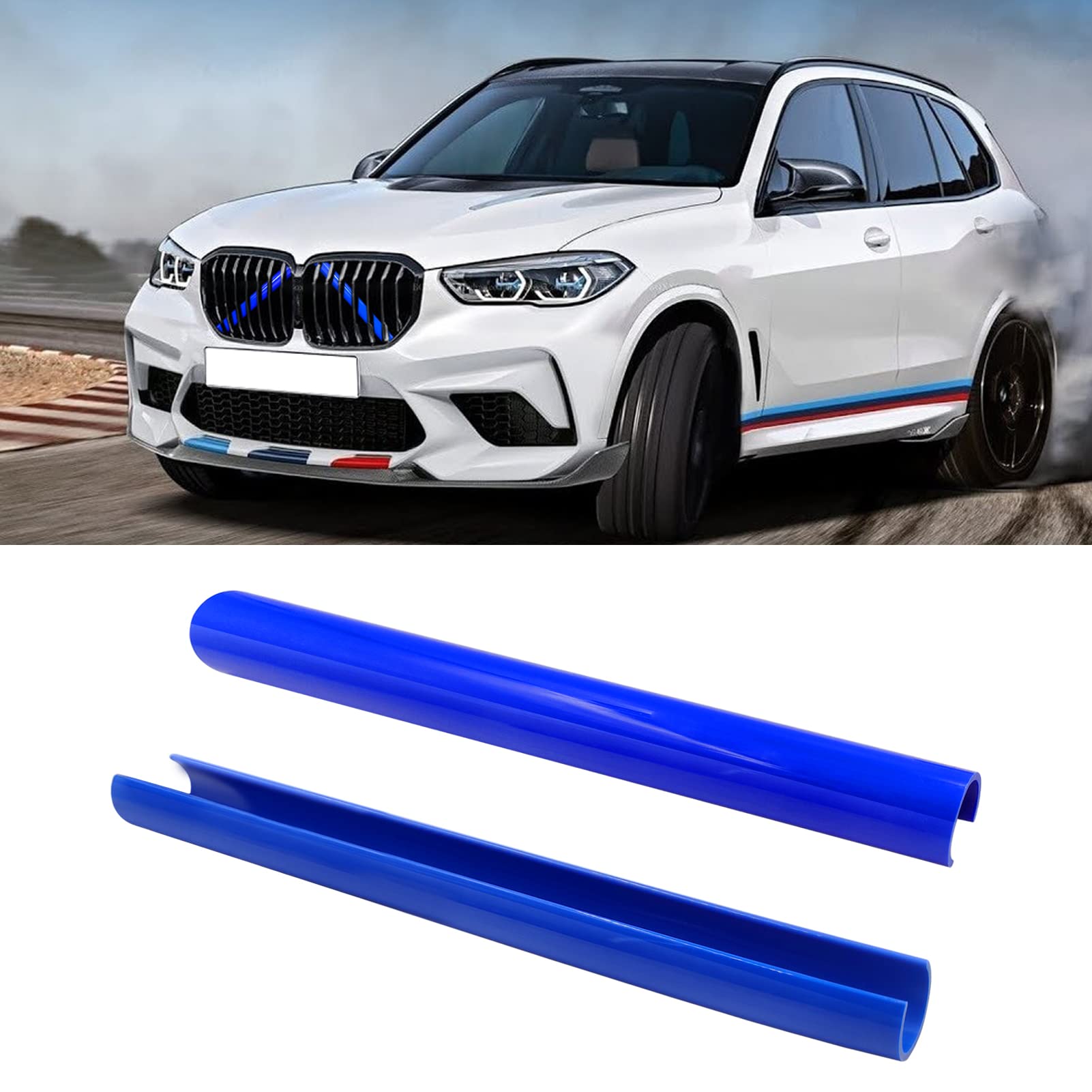 Jaronx Compatible with BMW V Brace Cover,Grille Inserts V Bar Brace Wrap Covers Compatible with BMW X3 F25 G01/ X4 F26 G02/X5 E7
