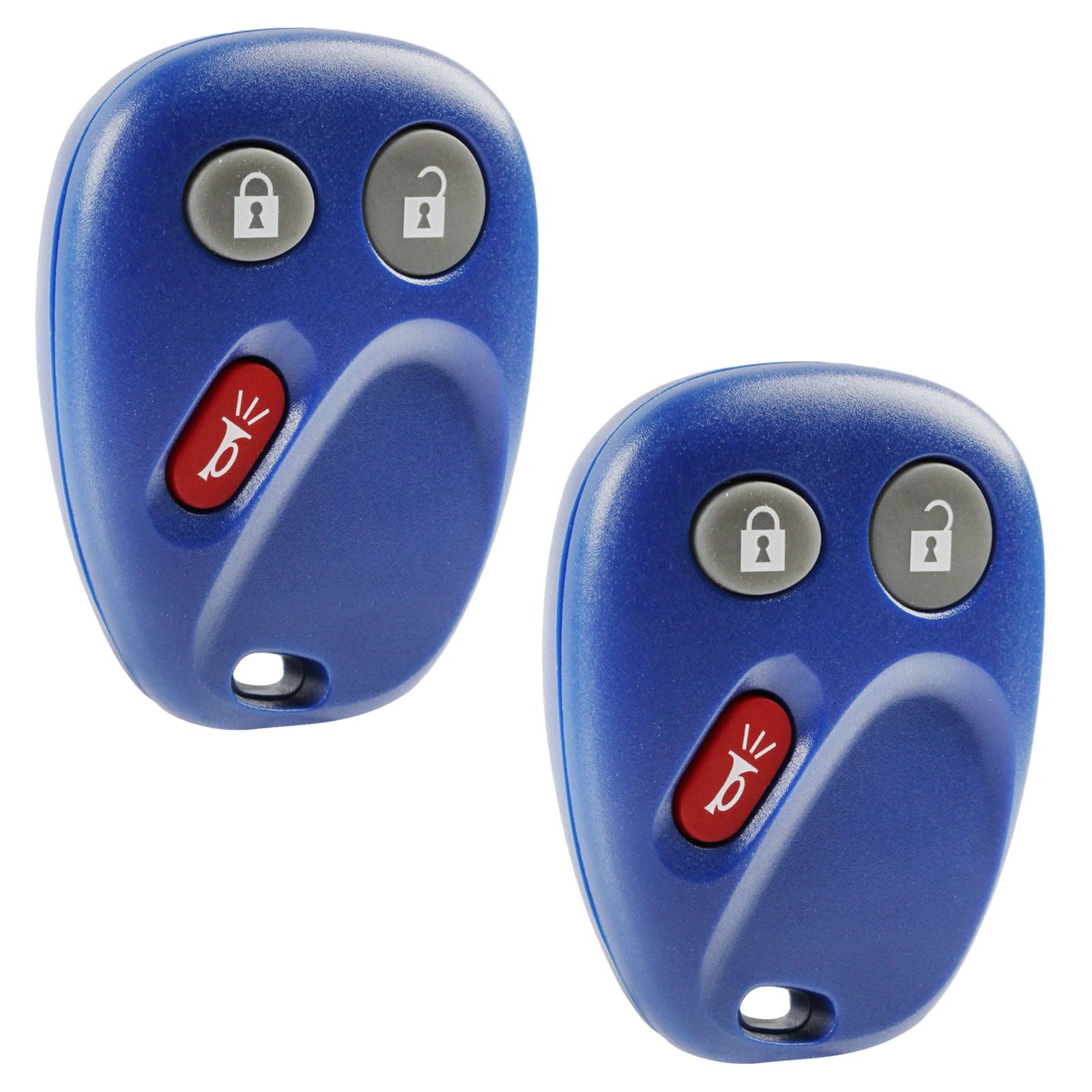 Key Fob Keyless Entry Remote fits Buick Rainier / Chevy Trailblazer / GMC Envoy / Isuzu Ascender / Oldsmobile Bravada (15008008 15008009 Blue), Set of 2