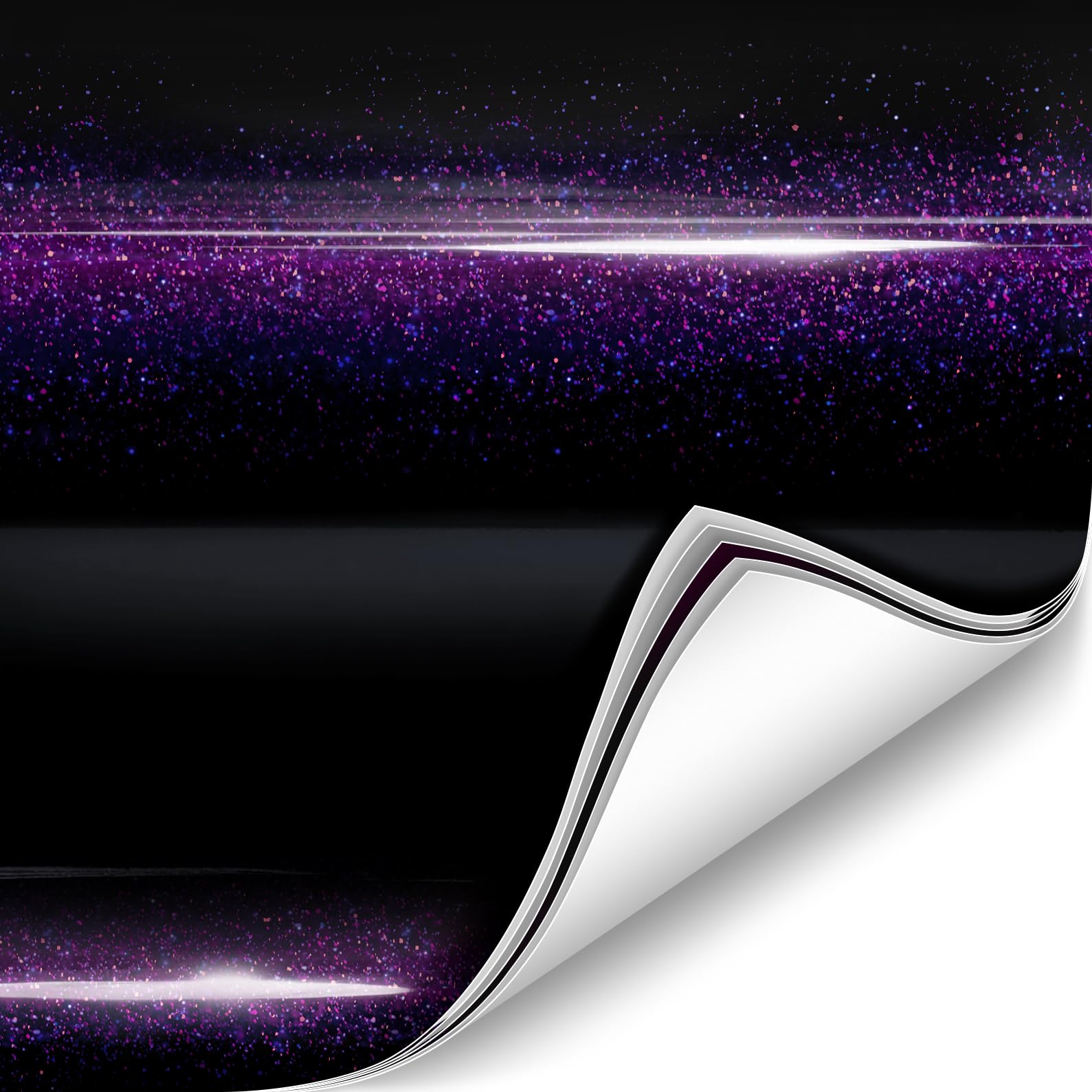 Colorfusion Ppf By Vvivid, Gloss Cosmic Purple Dry Apply Ppf Vinyl Car Wrap Roll 6Ft X 5Ft