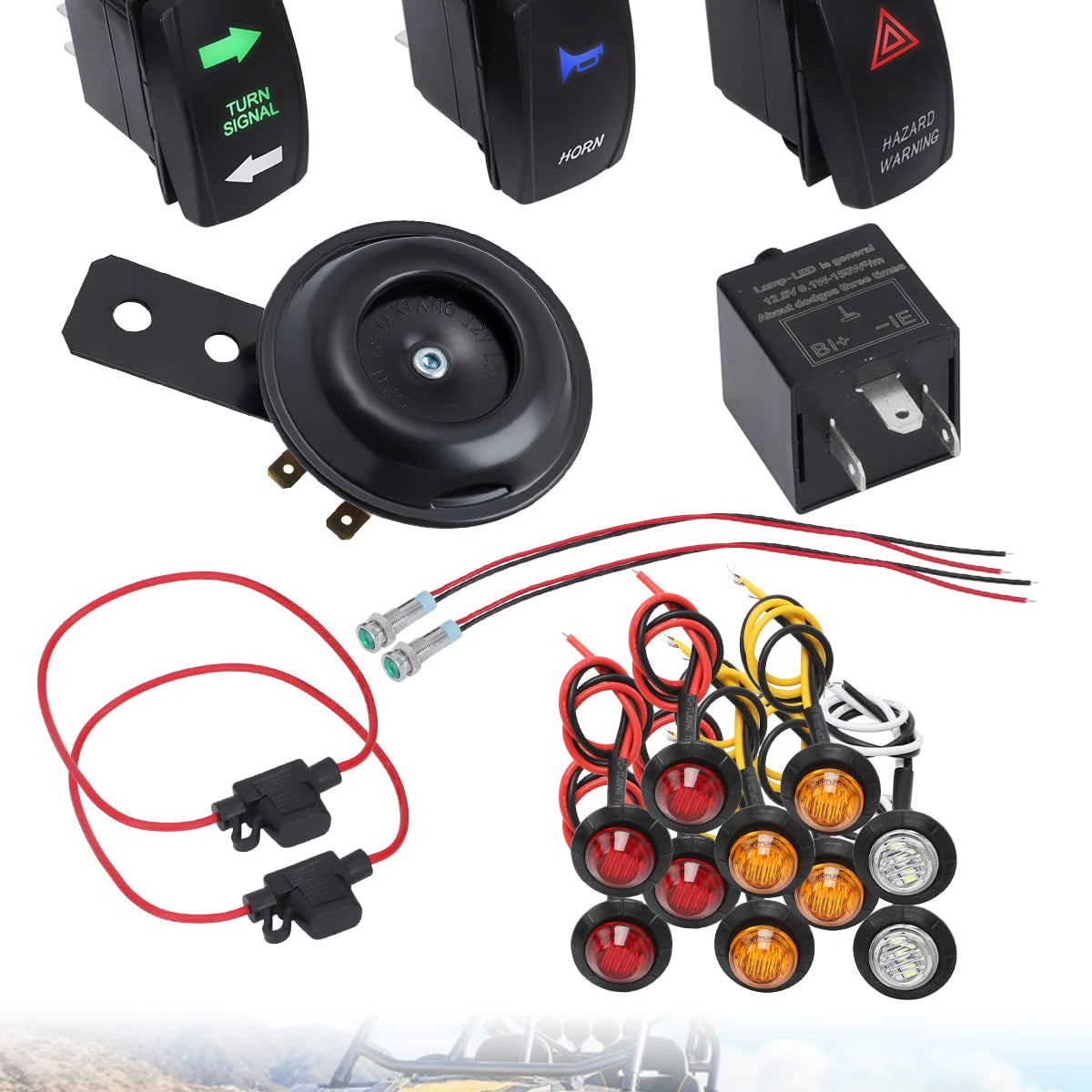 Foruly Universal Utv Turn Signal Kit, With Street Legal Kit Turn Signal Light Ho WBCARB0BHZ5VG3T