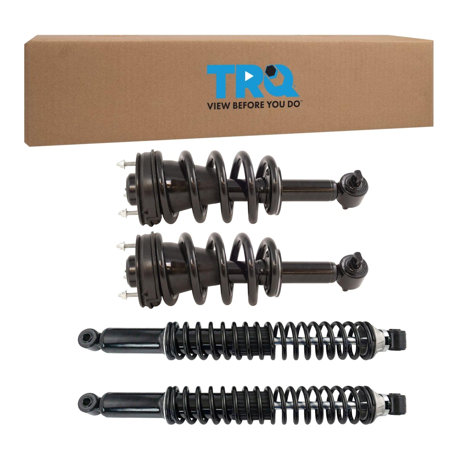 Trq Front Complete Strut & Rear Shock Kit For 07-13 Cadillac 07-14 Chevrolet Gmc