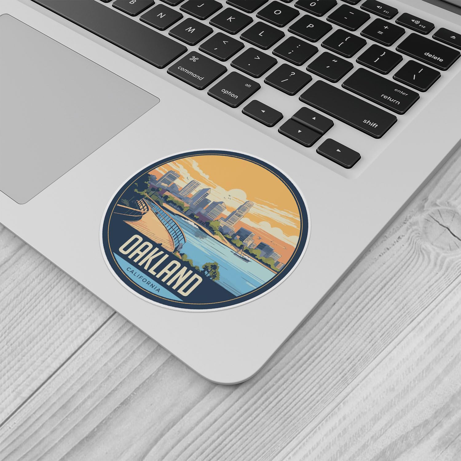 Oakland City Sticker - Waterproof Vinyl Decal for Car Bumper, Laptop, Water Bottle, Wall, and Window, Size - 5'' Longer Side