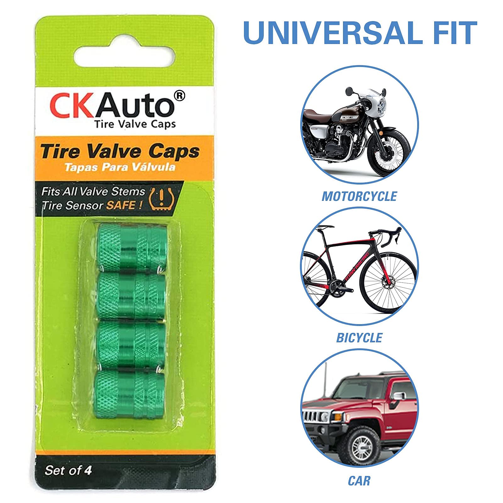 Ckauto 4 Pcs Aluminum Tire Valve Stem Caps With N2 Nitrogen Logo, Universal Stem Covers For Cars, Suvs, Bike And Bicycle, Trucks