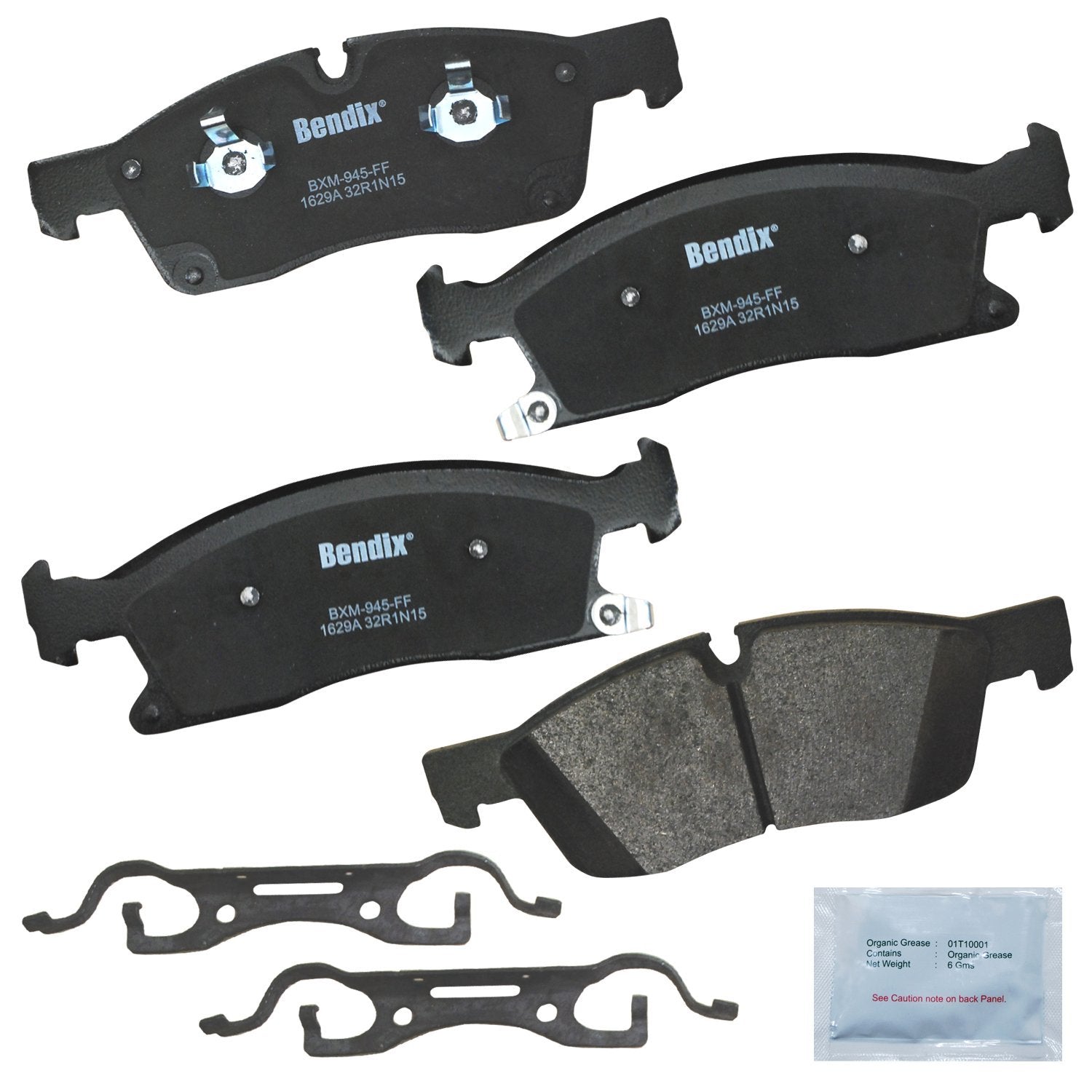Bendix Priority1 Cfm1629A Semi-Metallic Front Brake Pads For Dodge Durango 2015-2012, Jeep Grand Cherokee 2014-2013, Mercedes-Be