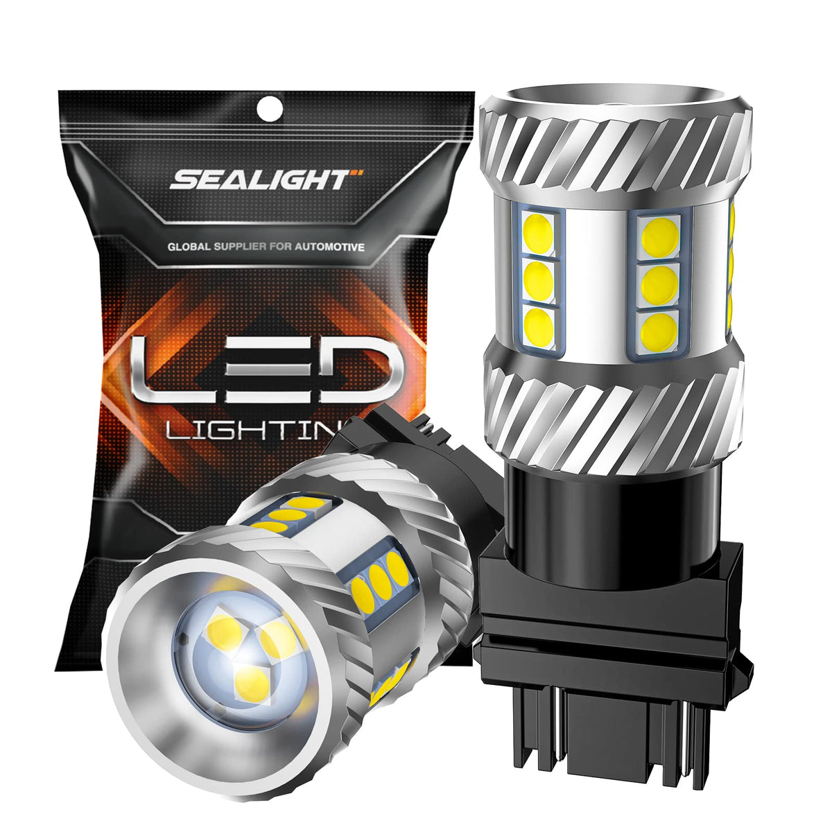 Sealight 3157 Led Bulb Reverse Light, Led Brake Light Bulb 600% Brighter 6000K 1800Lm Super Bright 3056 3156 3057 Led Bulbs With