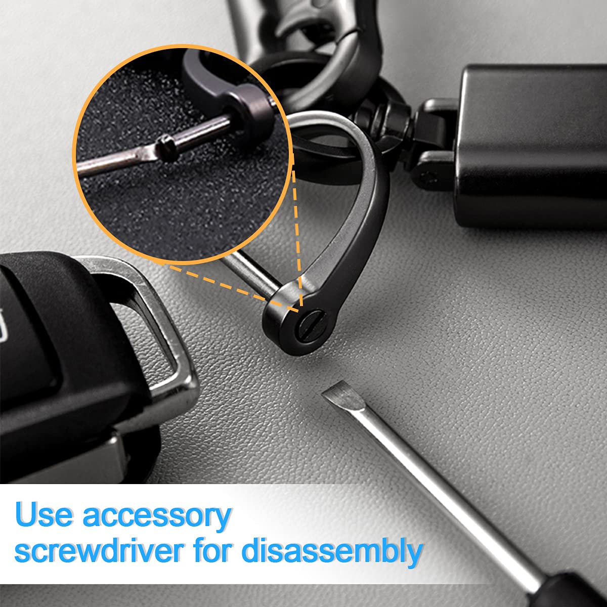 Car Key Acorn Weave Paracode Key Chain Ring, Thick Leather Braid Rope Car Keychain Ring For Men And Women, Suit For All Cars (Black)