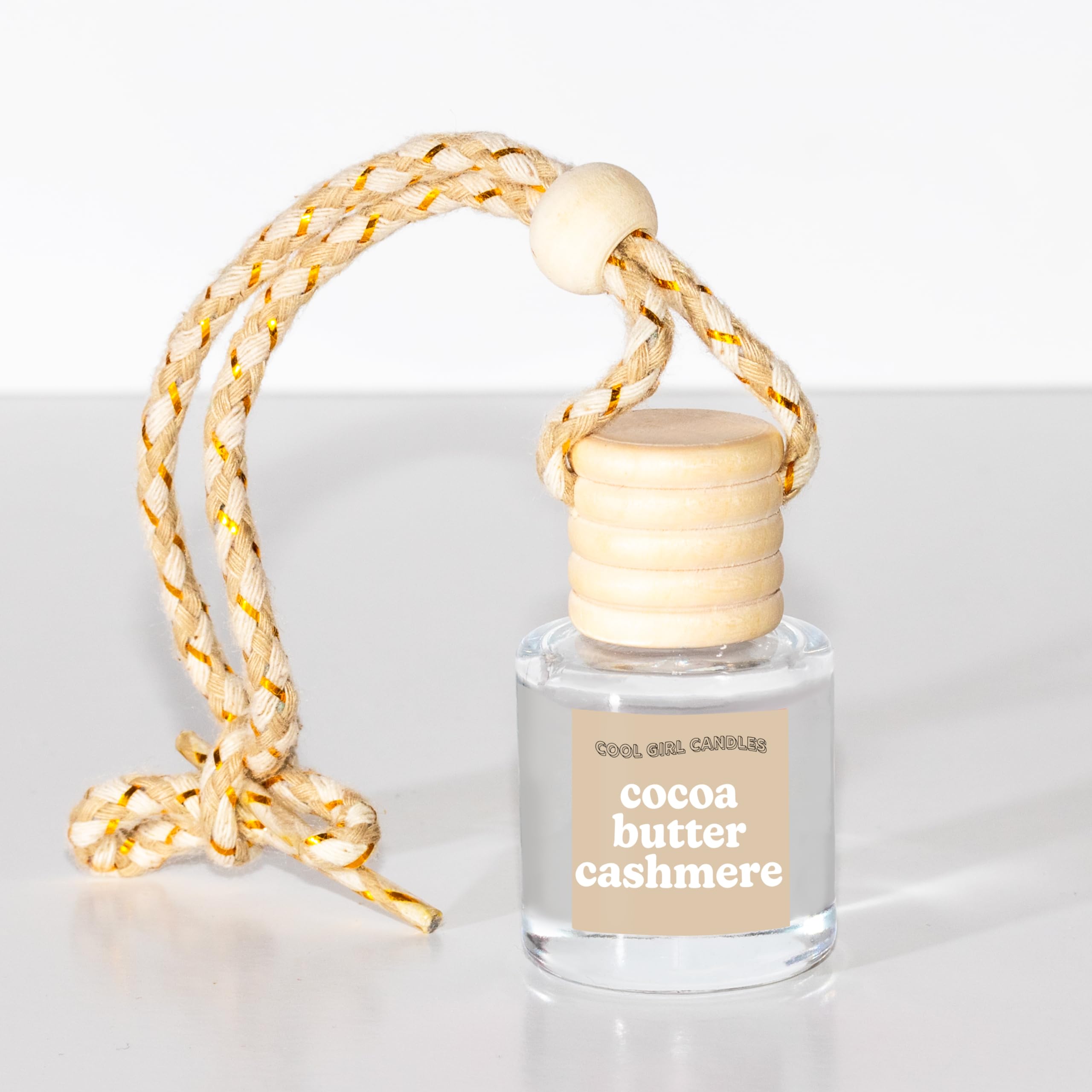 Coolgirlcandles Cocoa Butter Cashmere Car Hanging Fragrance Oil Diffuser Car Air Freshener Diffuser For Essential Oils, Scents A