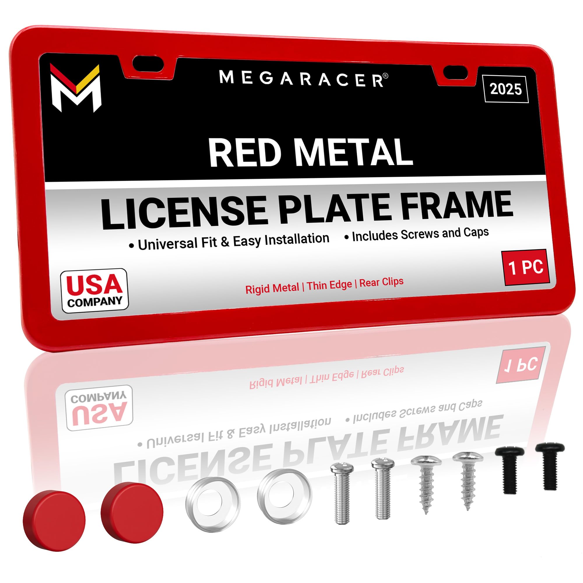 Red License Plate Frame | Red License Plate Cover For Car Tag Frame Metal | Girl Car Plate Frame | Cute License Plate Frames For