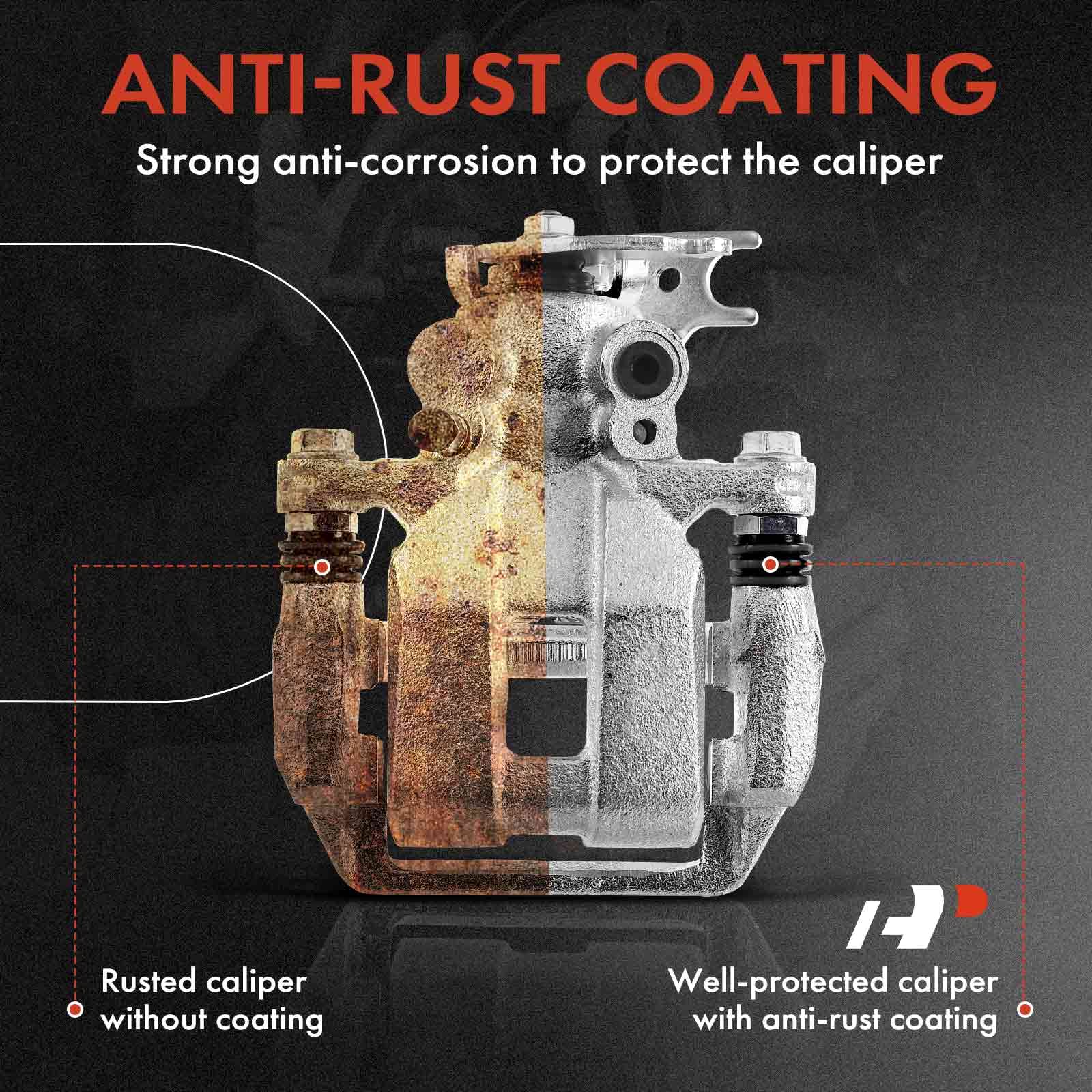 A-Premium Rear Disc Brake Caliper Assembly With Bracket Compatible With Select Chrysler, Dodge, Ram And Volkswagen Models - Town & Country 2012-2016, Grand Caravan 2012-2017, C/V 13-15, Routan 12-14