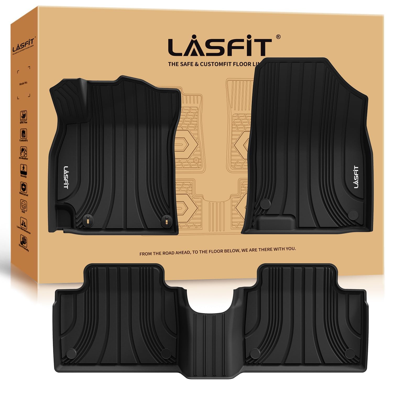 Lasfit Floor Mats For Hyundai Elantra 2025 2024 2023 2022 2021 (Not For Hybrid) & Hyundai Elantra N 2022-2025 (Fit Automatic, No