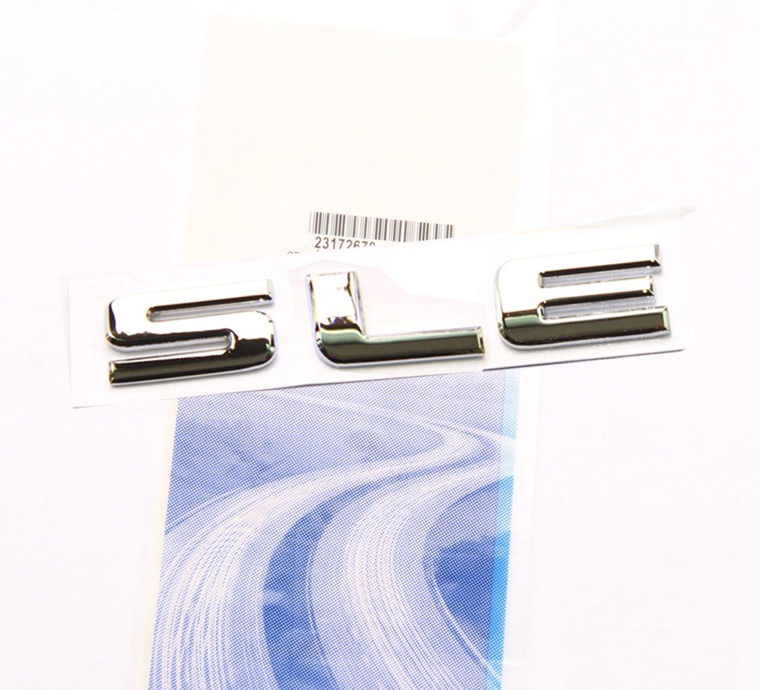 Yoaoo 2Pack Oem Chrome Sle Letter Nameplate Emblems Badges Compatible With Sierra Denali Glossy