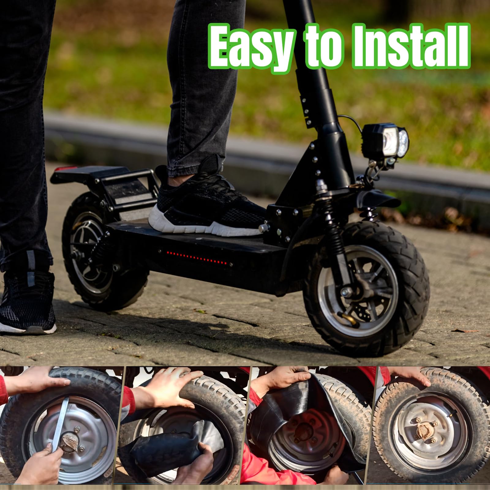 200X50'' Inner Tubes, 2 Pack Heavy Duty Replacement Electric Scooter Tire Inner Tube Compatible With Razor E100, E150, E200, Pow