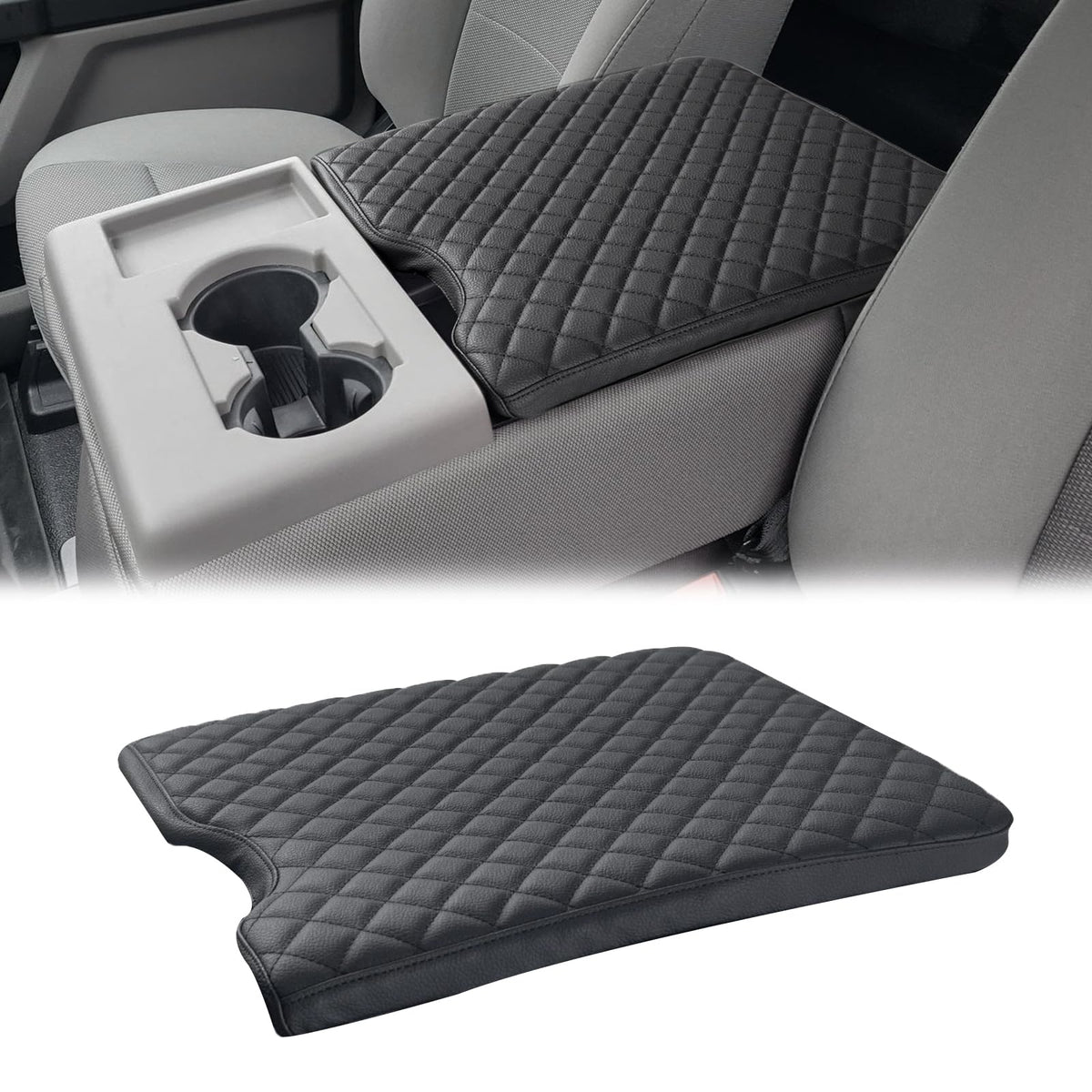 Jdmcar Armrest Cover Compatible With 2015-2024 2025 Ford F150 Accessories, 2017-2025 F250 F350 F450 With 40/20/40 Jump Seat, Cus