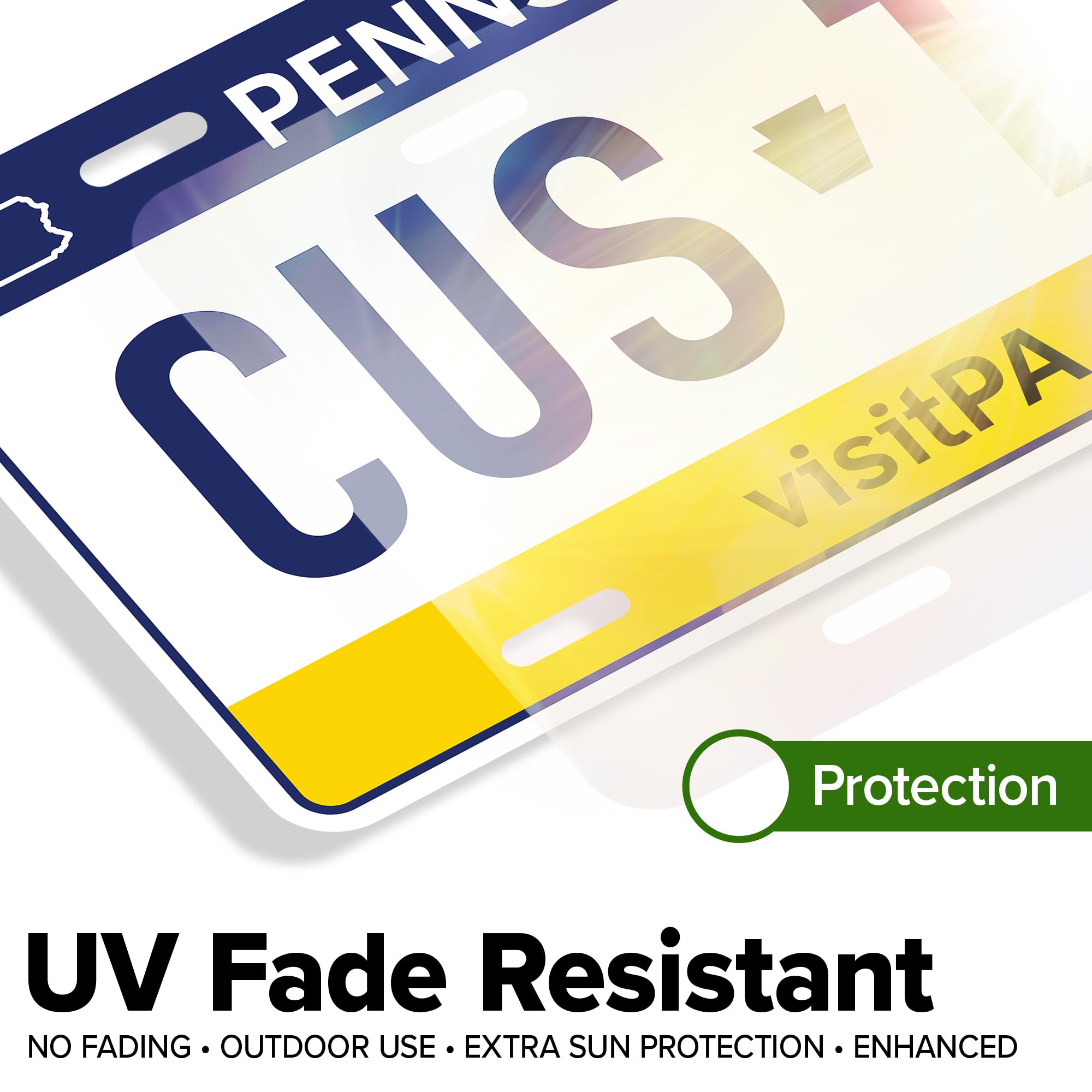 Custom Pennsylvania License Plate, Personalized License Plates For Car, 6X12 Inch, Rust-Free Fade Resistant Aluminum, Usa Made B