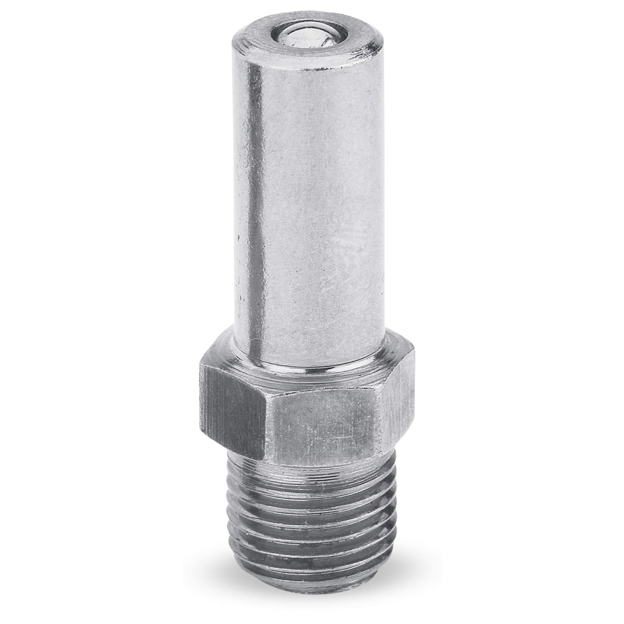 Lumax Lx-1420 Silver 1/8'' Npt Male Grease Gun Filler Nipple. For Use With The Lx-1302 Grease Filler Pump. Used To Bulk Fill Han