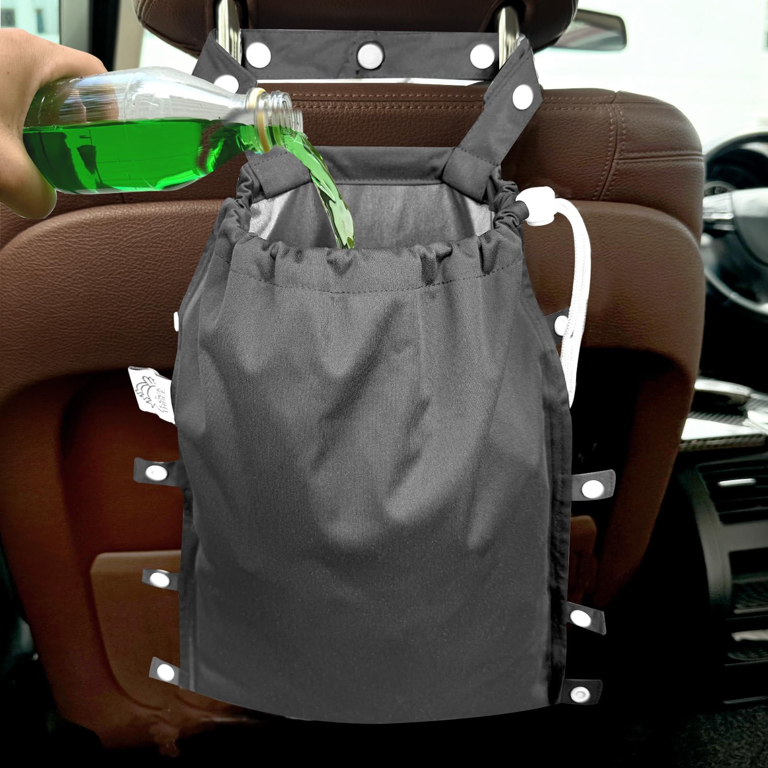 FLOCK THREE LeakProof Waterproof Car Trash Bag Foldable Multipurpose Trash bin Container Storage Cute Grocery Organizer Bag for