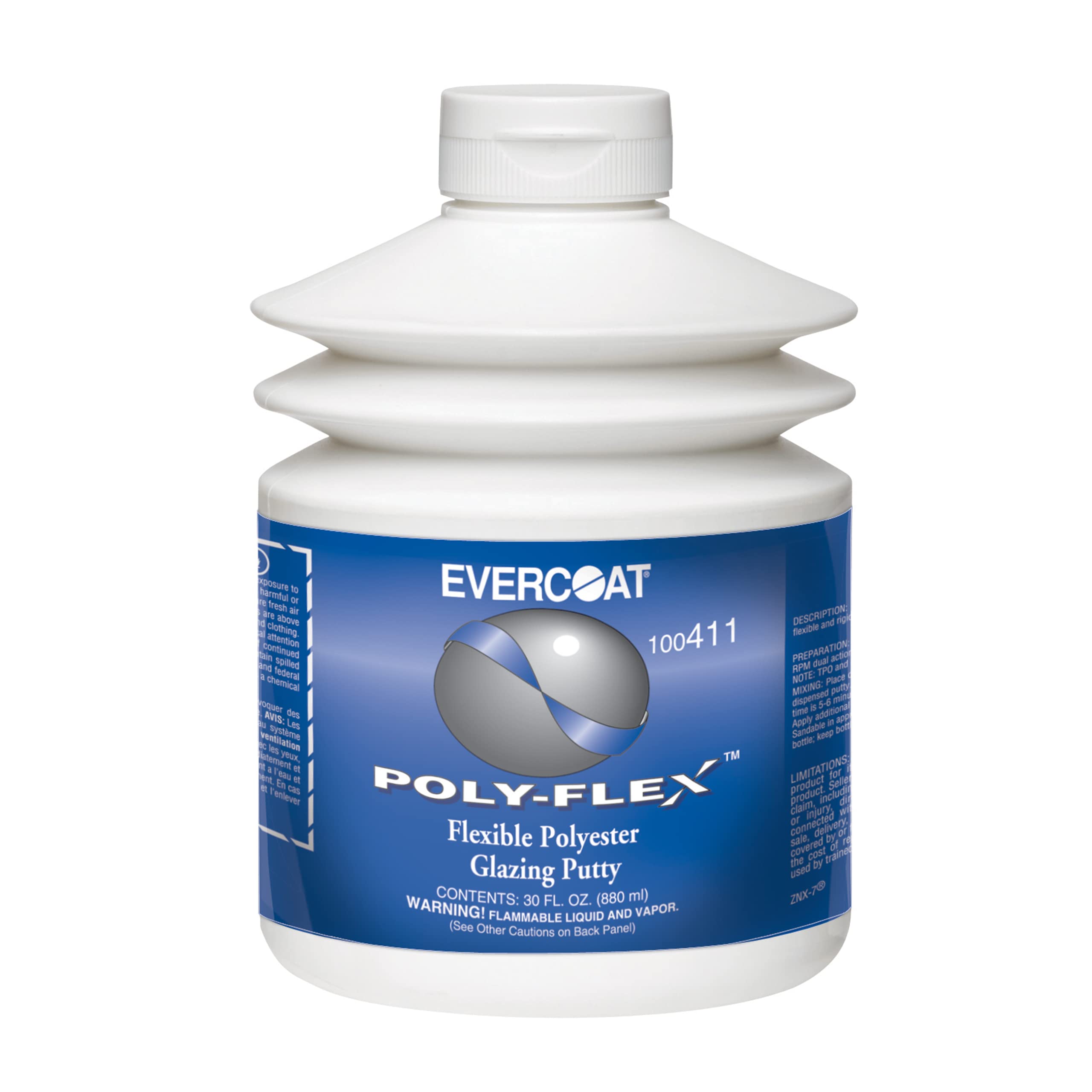Evercoat Poly-Flex Flexible Polyester Glazing Putty For Spot Filling And Skim Coating - 30 Fl Oz