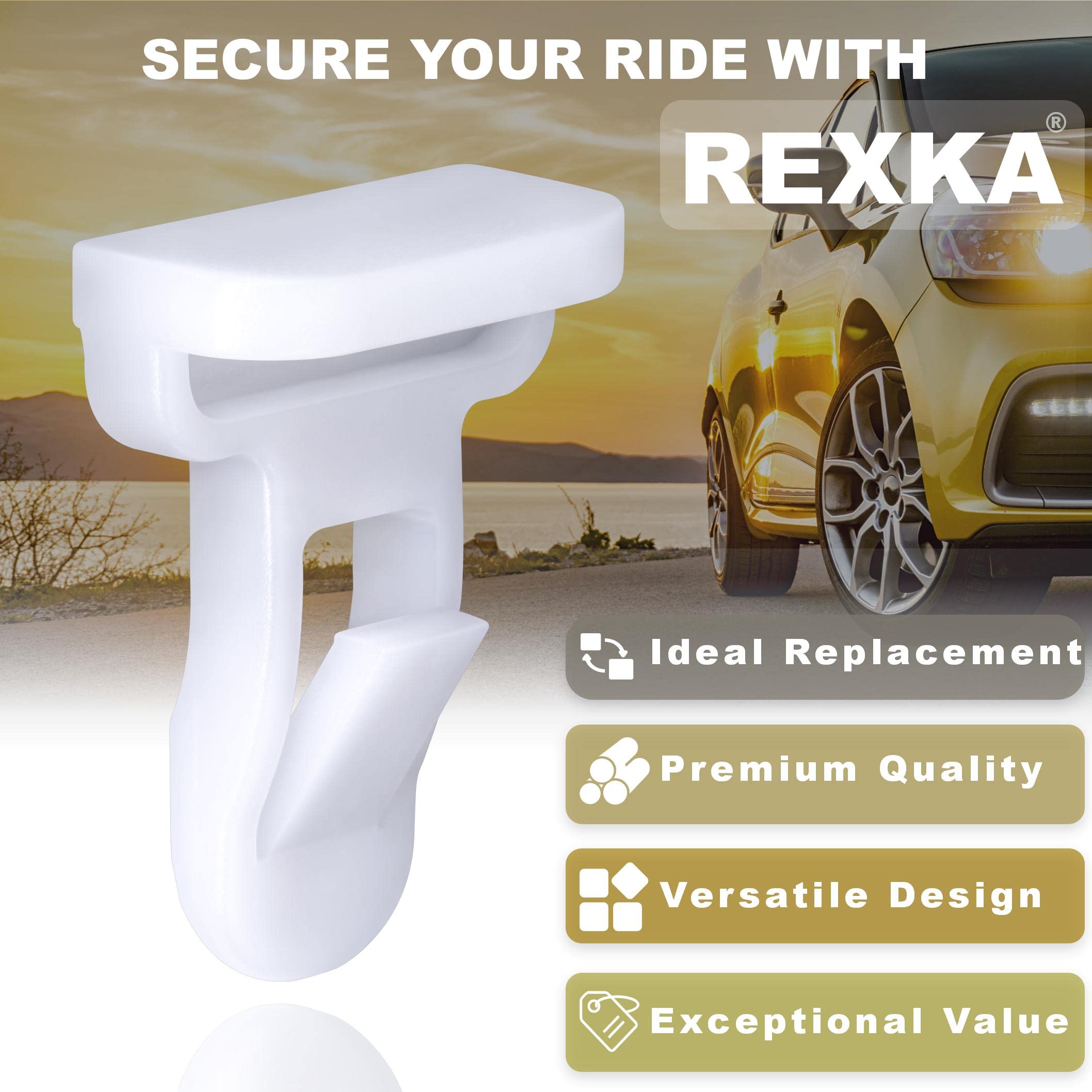 Rexka 20pcs Front & Rear Spoiler Moulding Clip Compatible with Toyota Lexus 75392-35220 4Runner, Camry, Corolla, FJ Cruiser, Hig