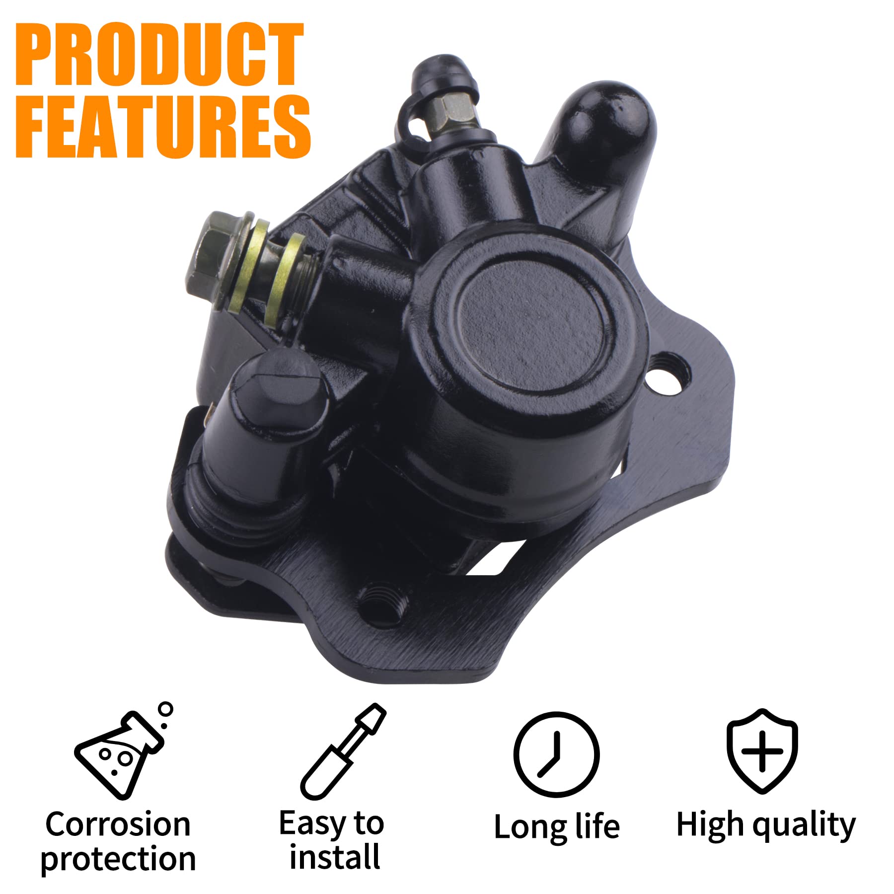 Mwmnun Chinese Rear Brake Caliper For Atv Coolster Taotao Kazuma Roketa Sunl Baja Kinroad 50Cc 70Cc 90Cc 110Cc 125Cc 150Cc 200Cc Four Wheeler Trailmaster Xrx 150 250 Gt Tomberlin Crossfire