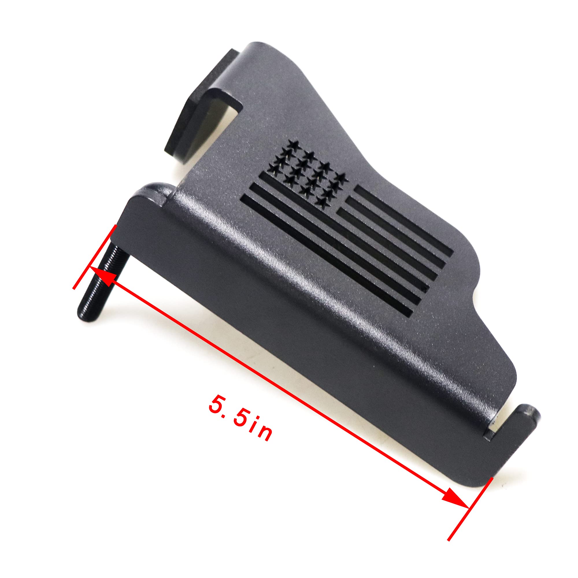 Sukemichi Black Steel Front Foot Pegs For 1997-2006 Jeep Tj Wrangler Exterior Door Hinge Foot Peg Rest Pedals - 1 Pair Usa Flag