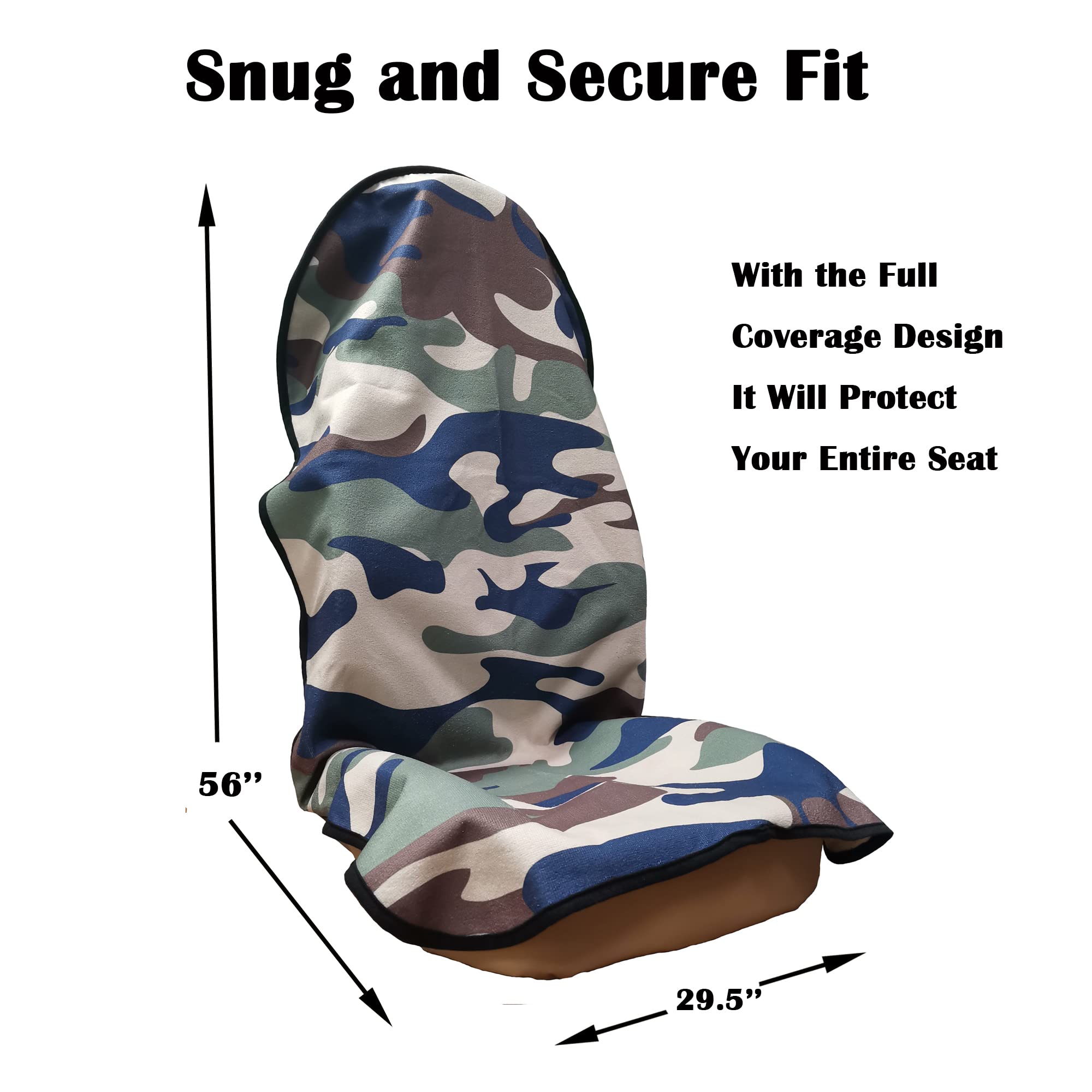 Loyagour Car Seat Cover Protector Front Seats,For Gym Workout,Running,Swimming,Beach And Hiking,Waterproof Sweat Towel Bucket Seat Covers For Trucks Suv Jeep (Camouflage, 1Pcs)