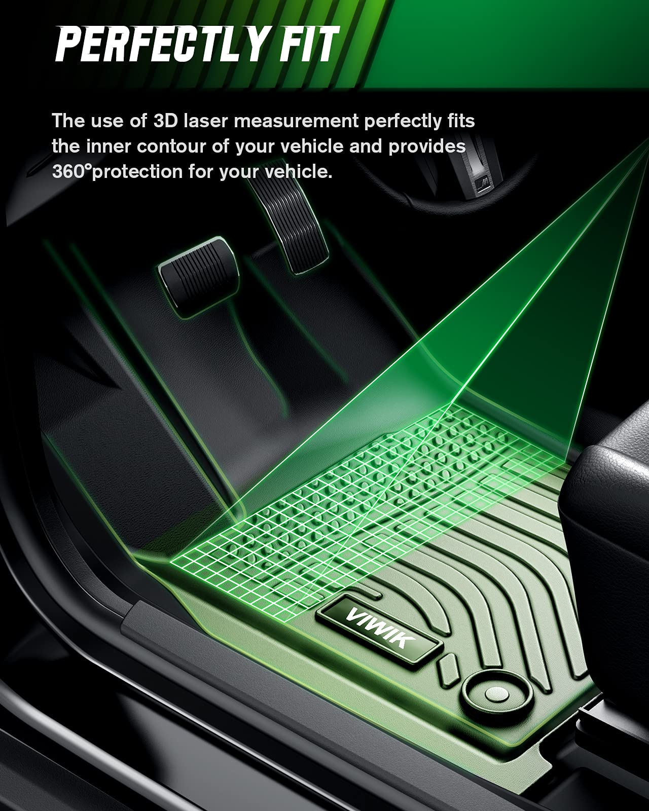 Floor Mats Fit For Jeep Wrangler Jl 2018-2024 (Not For Jk Or 4Xe), Tpe Rubber Car Mats All Weather Custom Floor Liners For Jeep