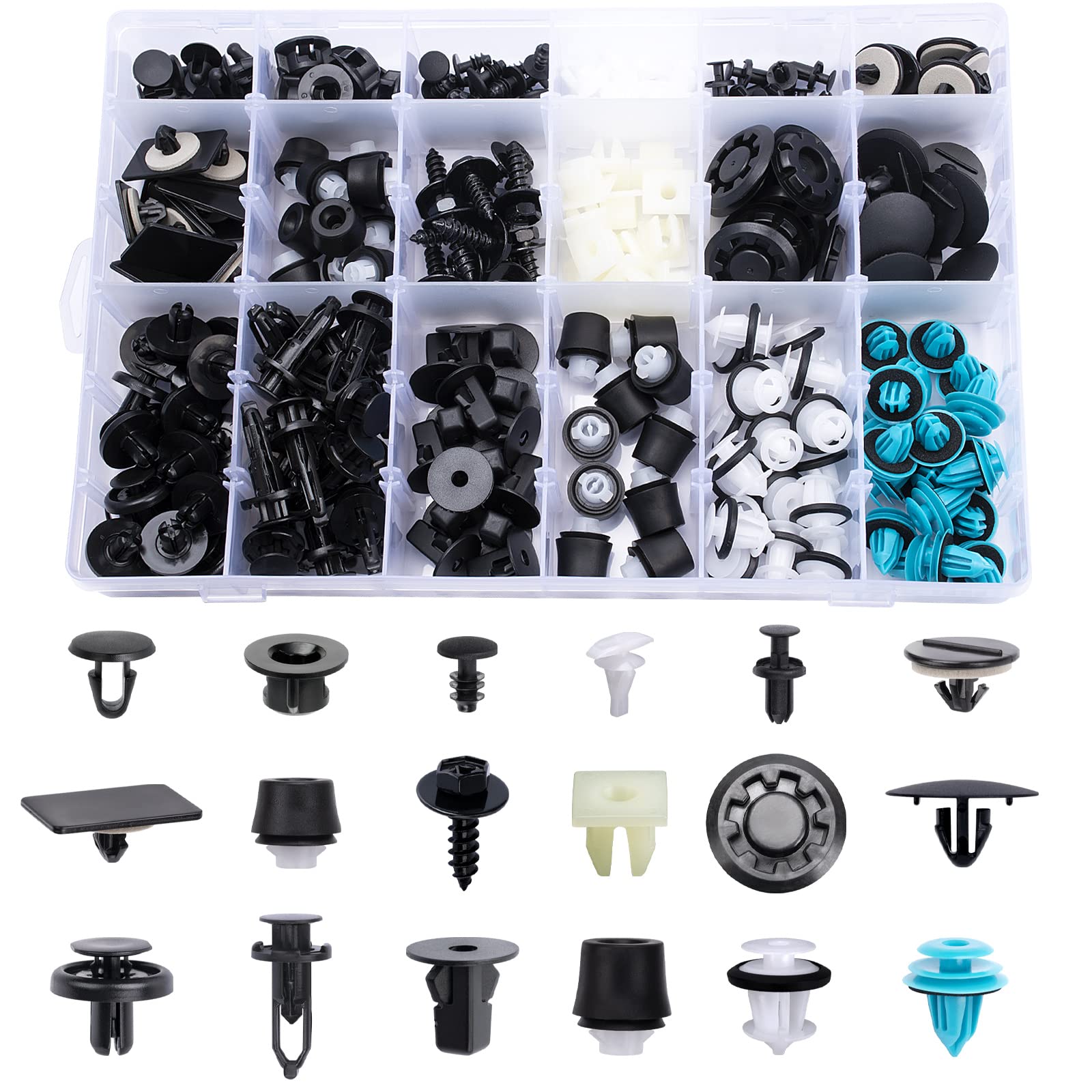Oautoo 259Pcs Toyota & Lexus Body Interior And Exterior Retainer Fastener Clip Assortment