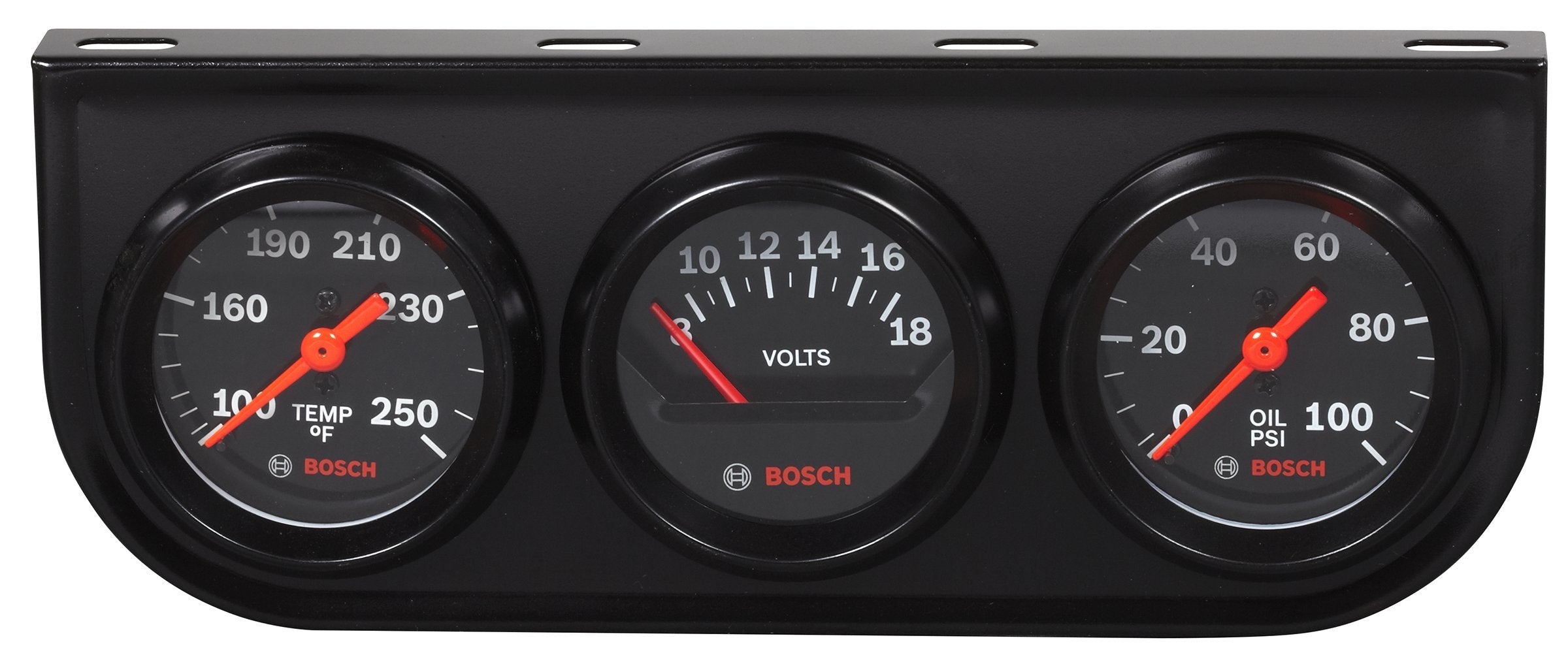 Bosch Sp0F000054 Style Line 2'' Triple Gauge Kit (Black Dial Face, Black Bezel)