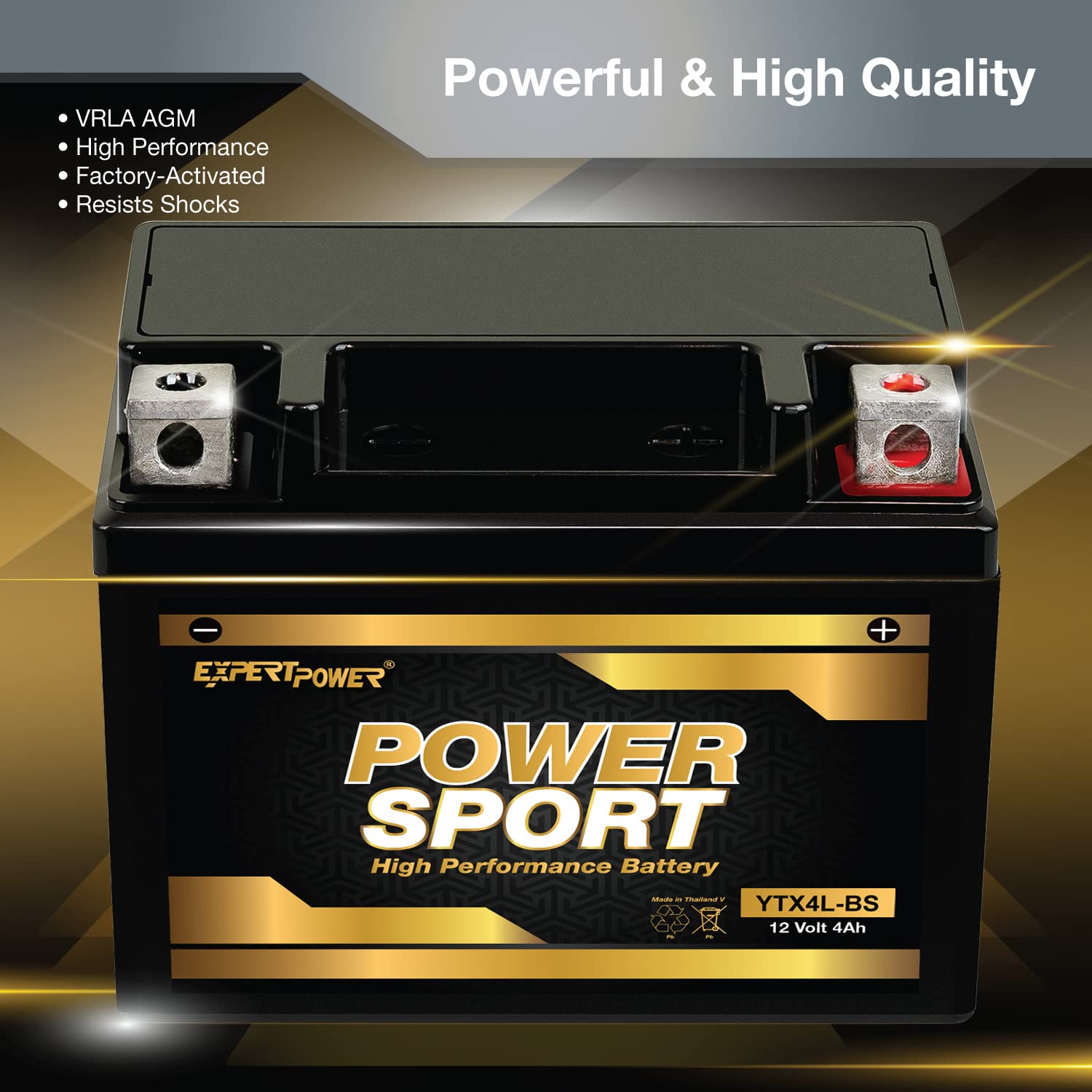 ExpertPower YTX4L-BS Power Sport SLA Battery
