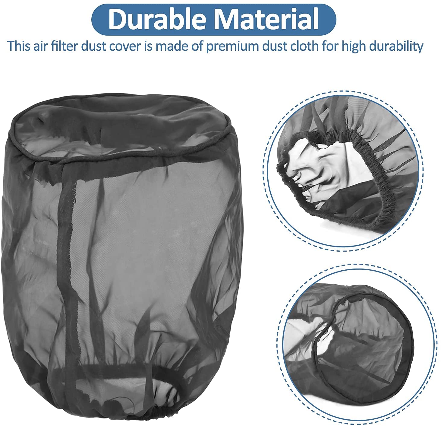 Kuuleyn Air Filter Cover, Air Intake Cover Air Filter Wrap Universal Air Filter Protective Cover Dustproof for High Flow Air Int