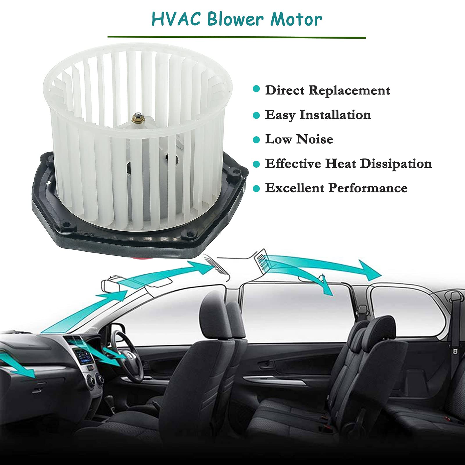 A/C Blower Motor Assembly For Chevrolet Gmc C/K 1500 2500 3500 Tahoe Yukon 1997-2000