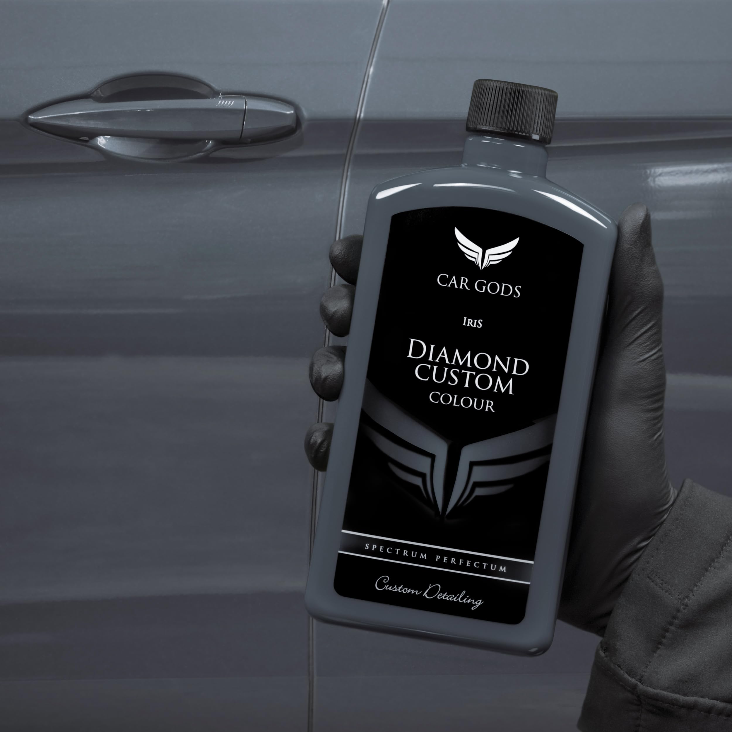 Car Gods Iris Custom Color Gray 3-In-1 Polish Wax Color Restorer & Scratch Remover, 16 Colors Available, 17 Fl Oz