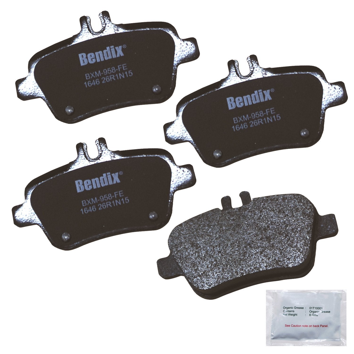 Bendix Priority1 Cfm1646 Rear Brake Pads For Qx30,Benz A180,A200,A250,B180,B250,B250E,B Electric Drive,Cla180,Cla200,Cla250,E300