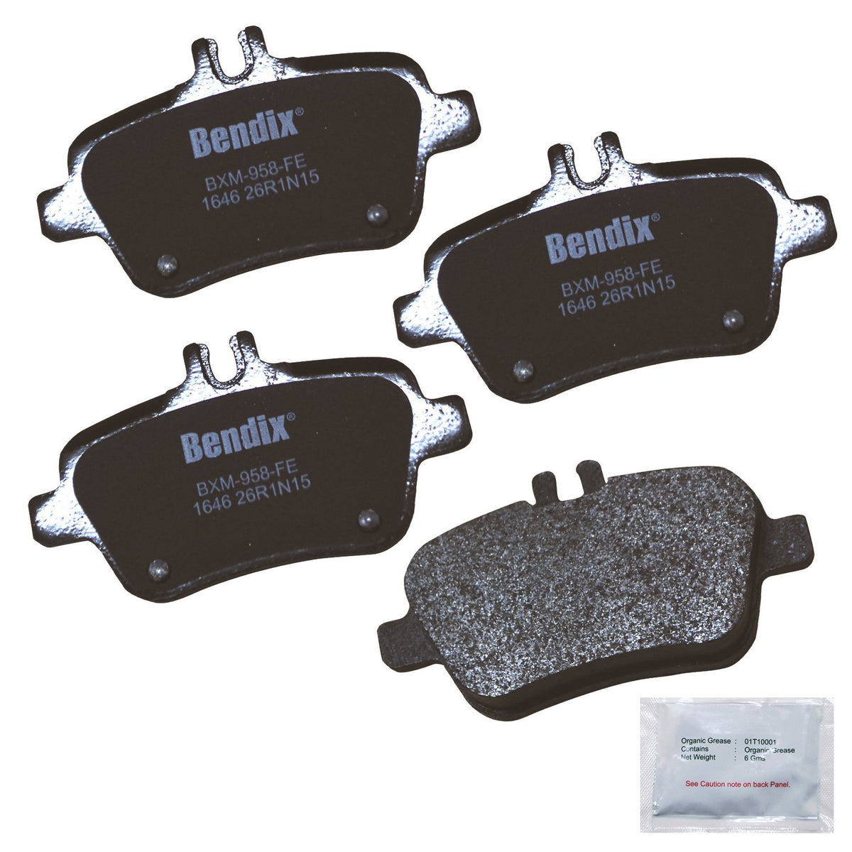 Bendix Priority1 Cfm1646 Rear Brake Pads For Qx30,Benz A180,A200,A250,B180,B250,B250E,B Electric Drive,Cla180,Cla200,Cla250,E300