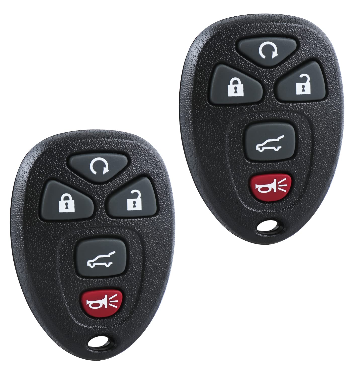 5 Buttons Keyless Remote Start Car Key Fob for 07-2014 GMC Acadia Yukon/Chevy Suburban Tahoe Traverse/Cadillac Escalade SRX/Buic