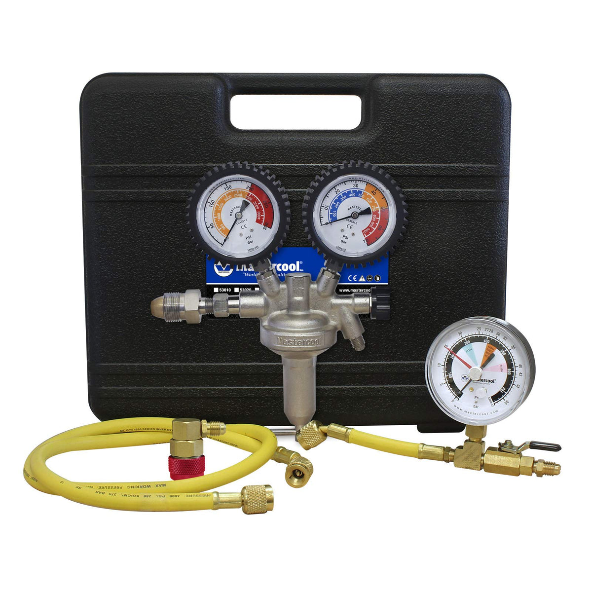 Mastercool 53010-Aut Pressure Test Regulator Kit With R134A Coupler, Silver