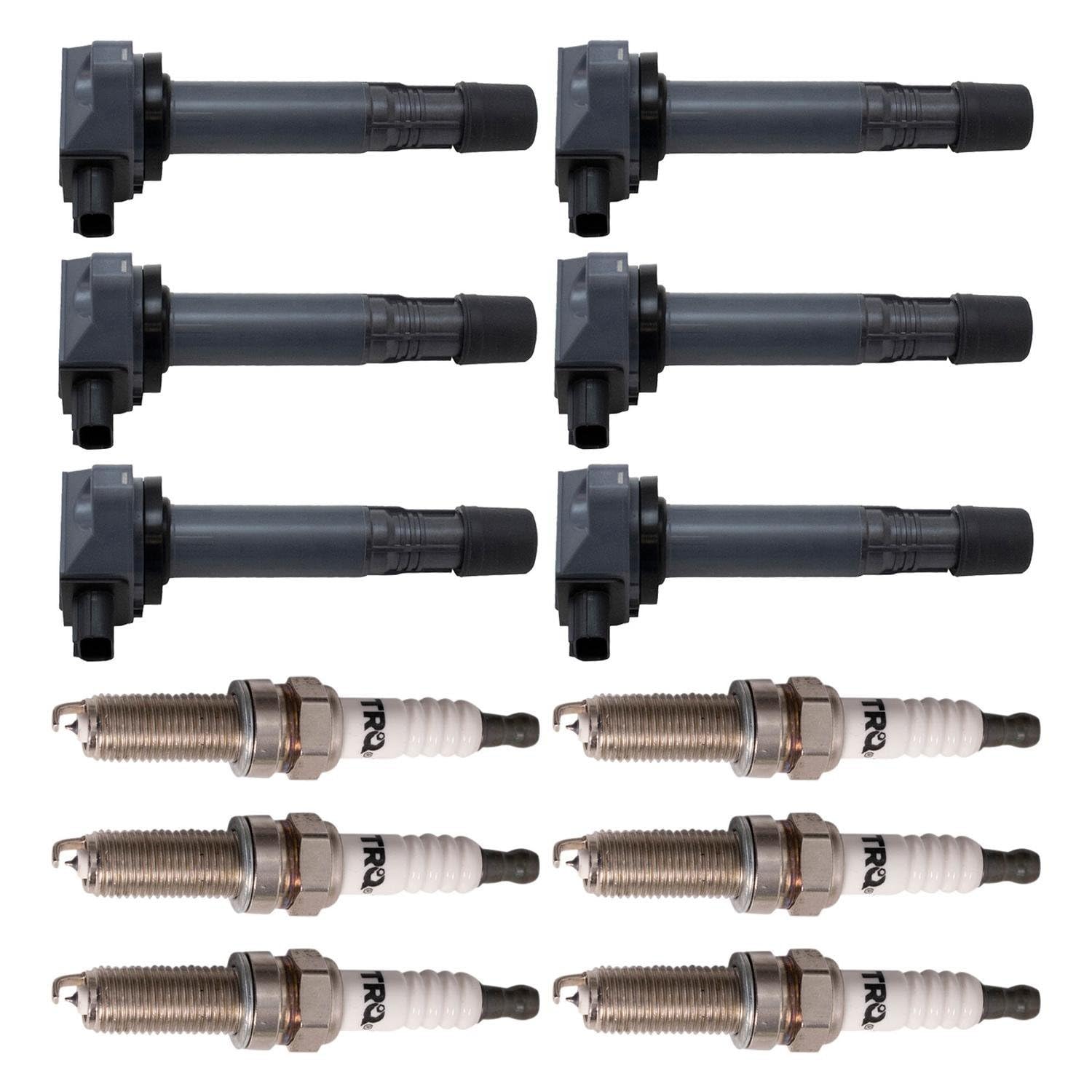 Trq Ignition Kit Ignition Coil Spark Plugs Compatible With 2014-2023 Acura Mdx 2014-2020 Rlx 2015-2020 Tlx 2018-2021 Honda Odyss