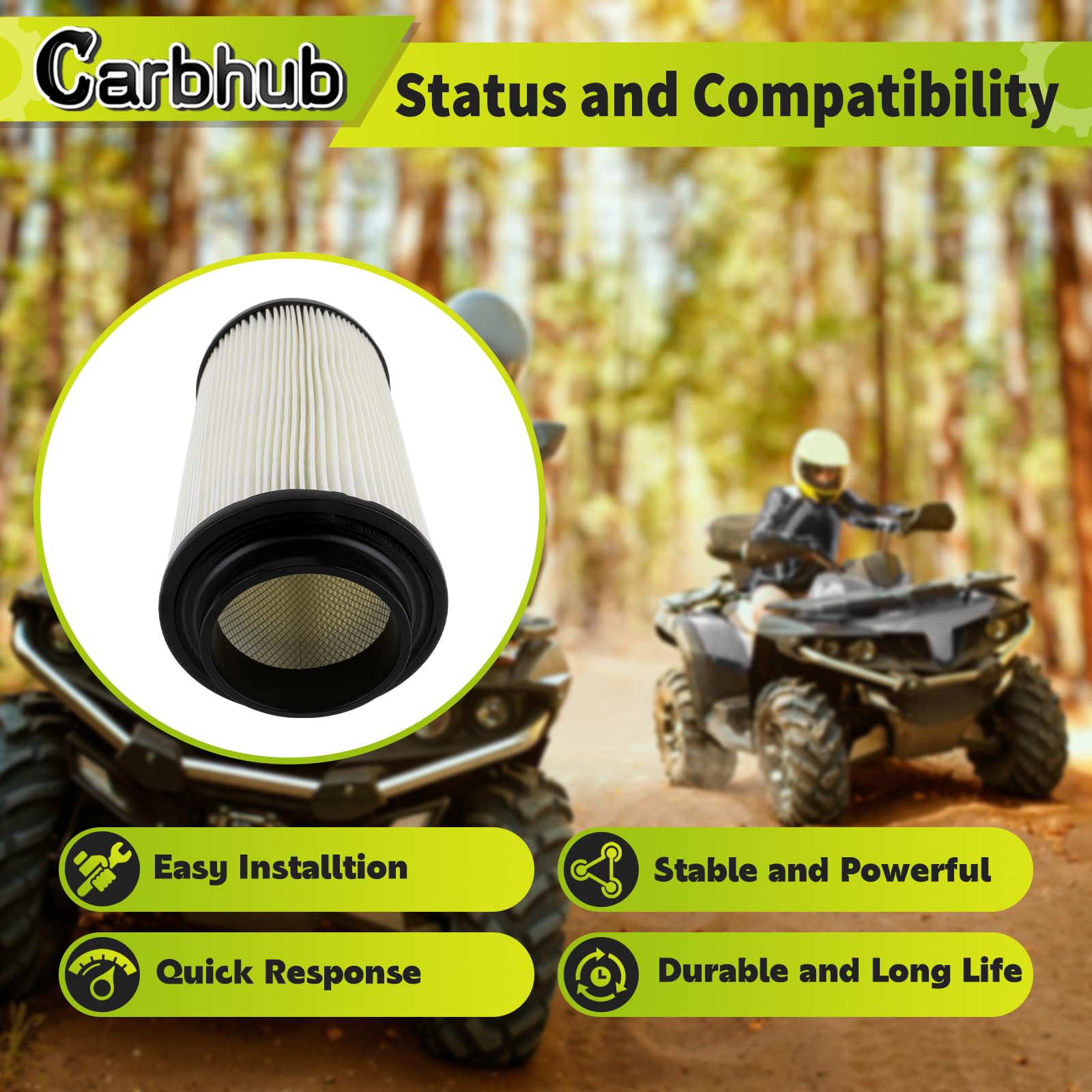 Carbhub 7080595 Air Filter For Polaris Sportsman 400 500 550 570 600 700 800 850 Scrambler Magnum Atv Parts