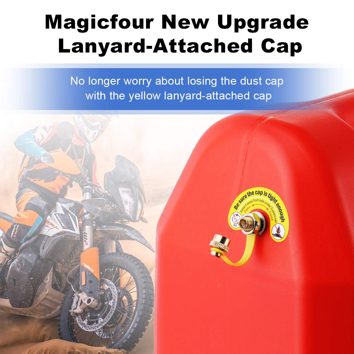 Magicfour Fuel Gas Can Vent Caps, Fuel Gas Can Vent Kits Fuel Gas Tank Vent Caps With Lanyard-Attached Cap For Gas Can Fuel Tank