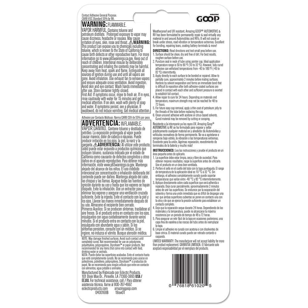 Amazing Goop 161021 Automotive/Rv, 2 Fluid Ounce, 2 Fl. Oz, Clear