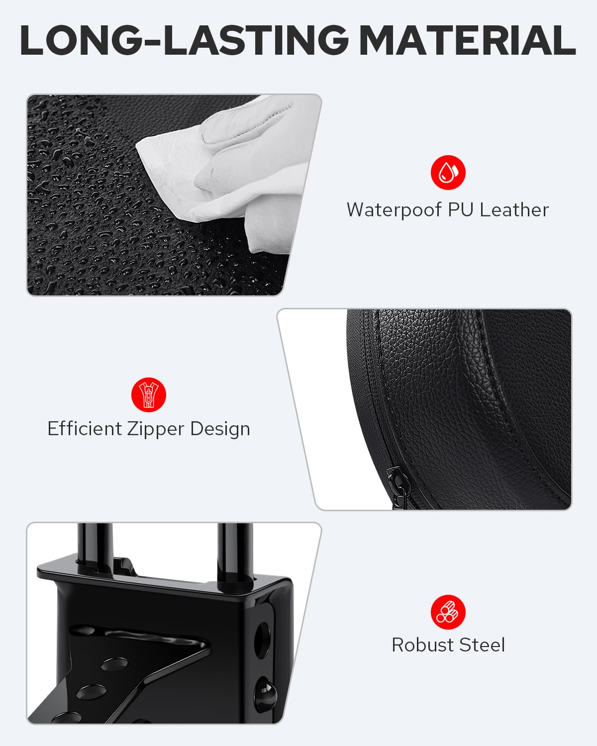 Benlari Rider Backrest, Adjustable Detachable Plug-in Driver Back Rest Pad Fit for Harley Davidson Touring Street Glide Road Gli