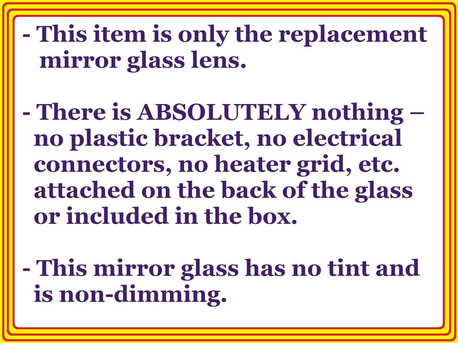New Replacement Convex Mirror Glass With Full Size Adhesive For Volvo | 2011-2018 S60 | 2012-2016 S80 | 2015-2018 V60 | Passenger Side View Right Rh - Check Year For Fitment